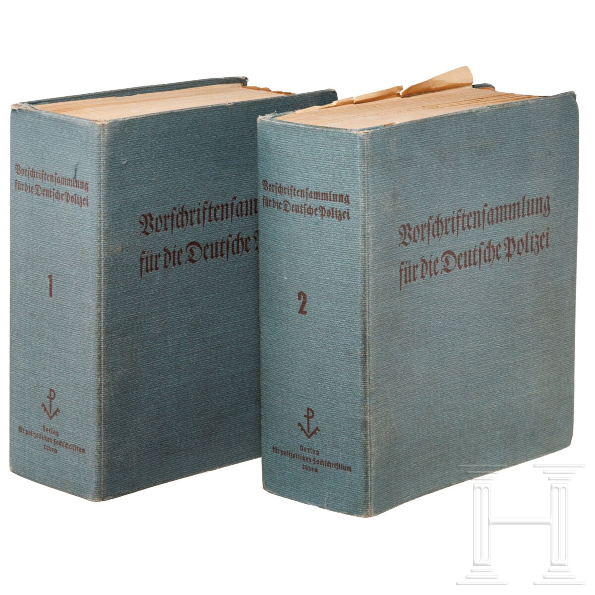 "Vorschriftensammlung für die Deutsche Polizei - Ausgabe Preußen", Band 1 und 2, um 1939