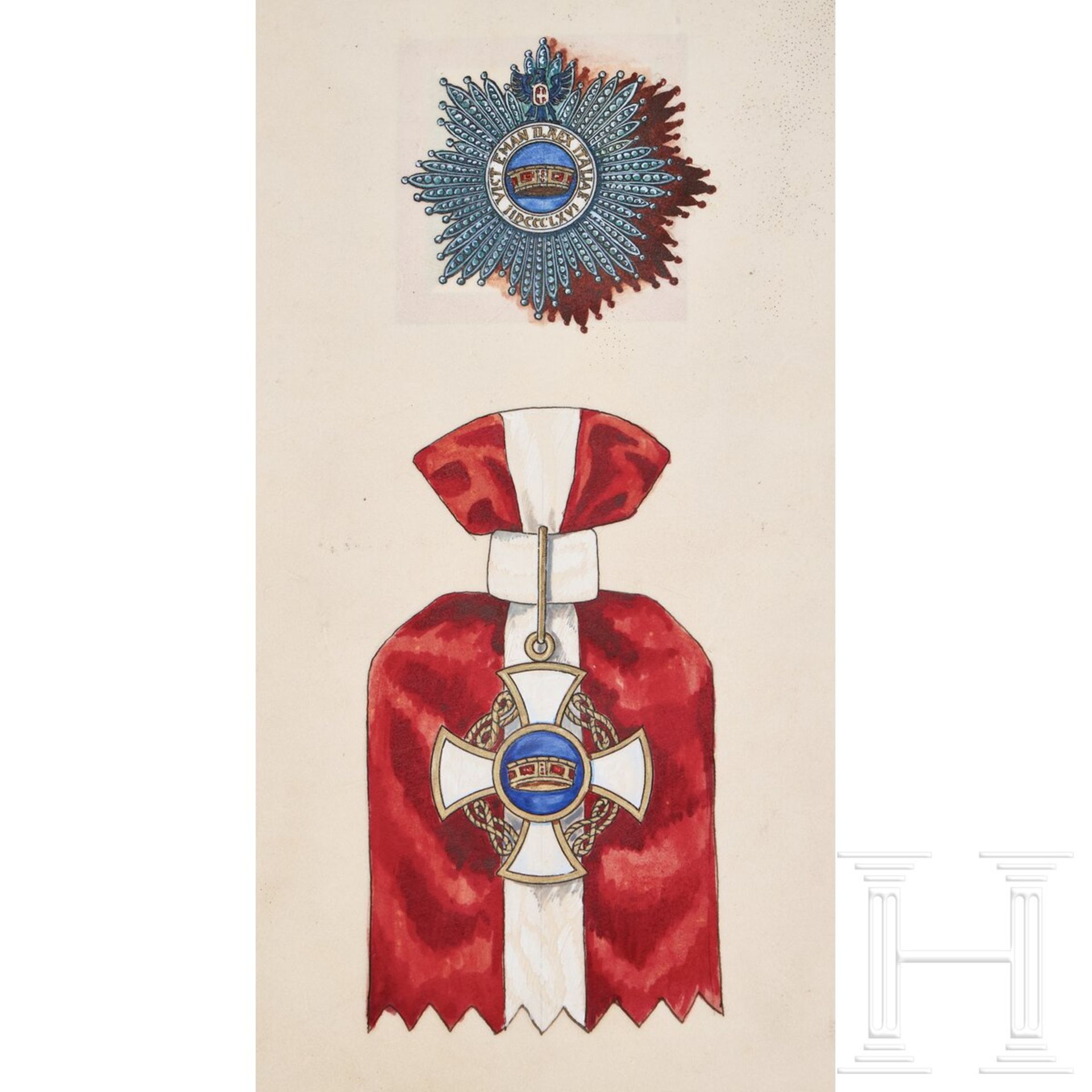 Max Ammann - Geschenkmappe zur Verleihung des Großkreuzes des Ordens der Italienischen Krone  - Bild 10 aus 18