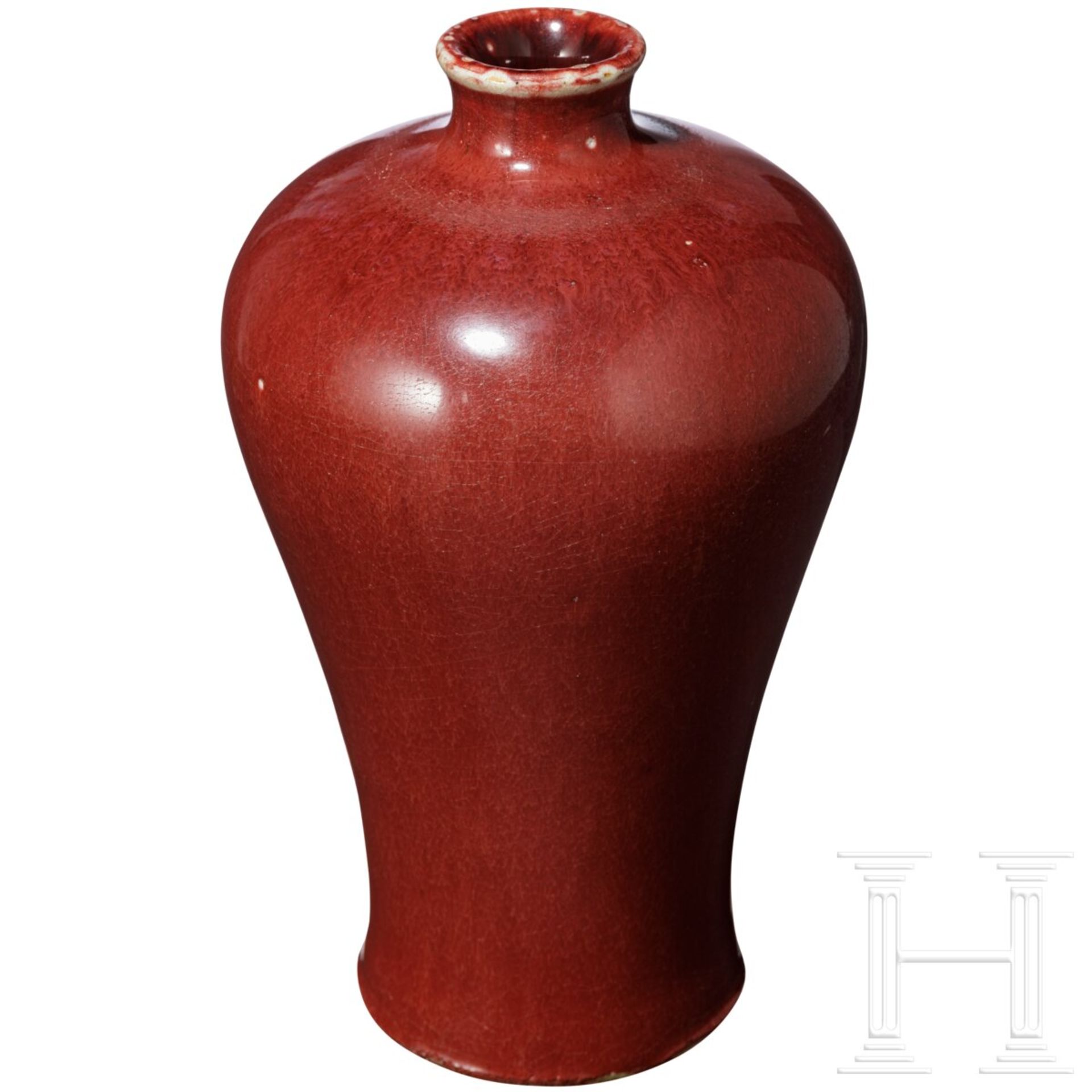 Sang-de-boef-glasierte Meiping-Vase, China, 18. Jhdt. - Image 2 of 13