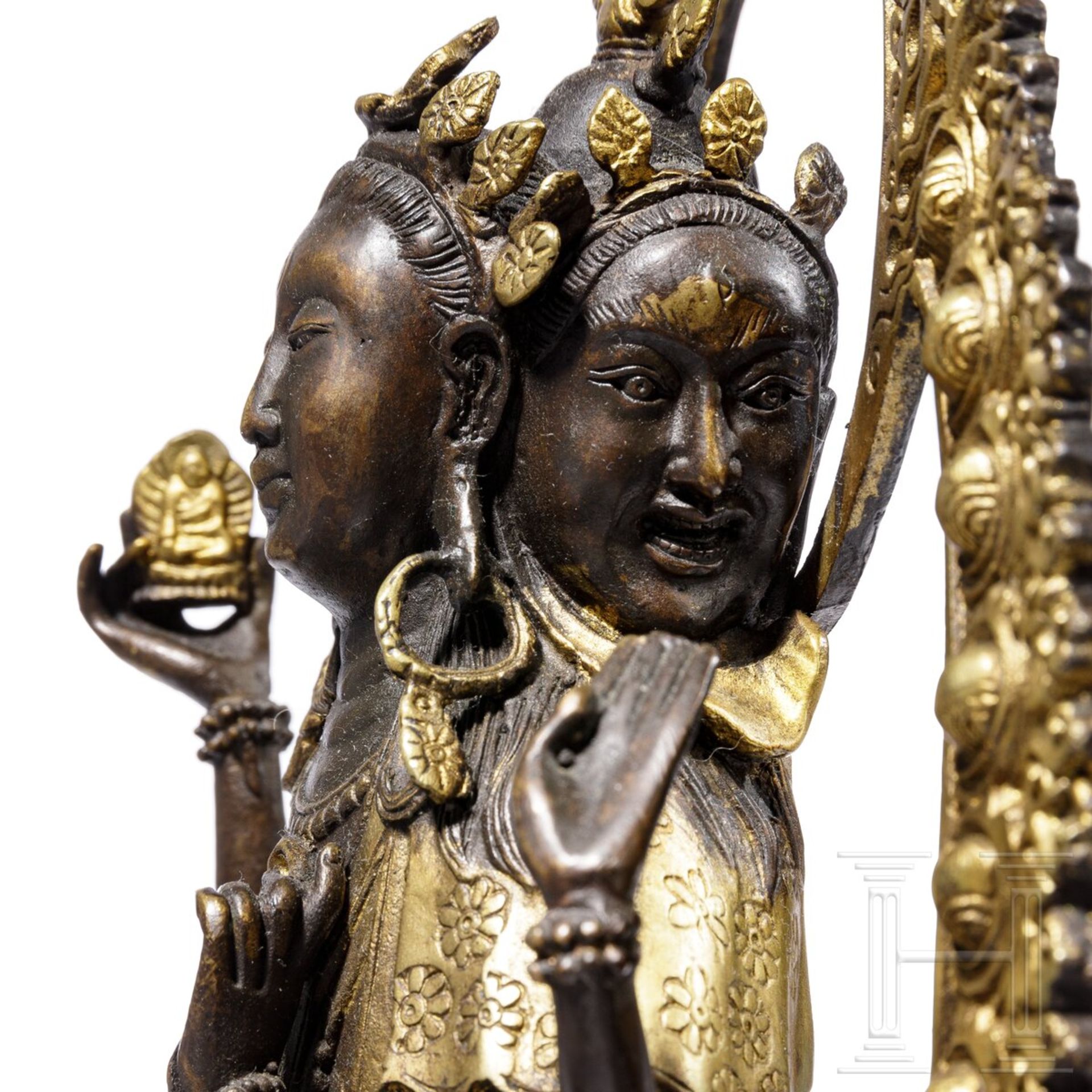 Namgyalma-Ushnishavijaya-Bronzestatue, Nepal, 20. Jhdt. - Bild 6 aus 7