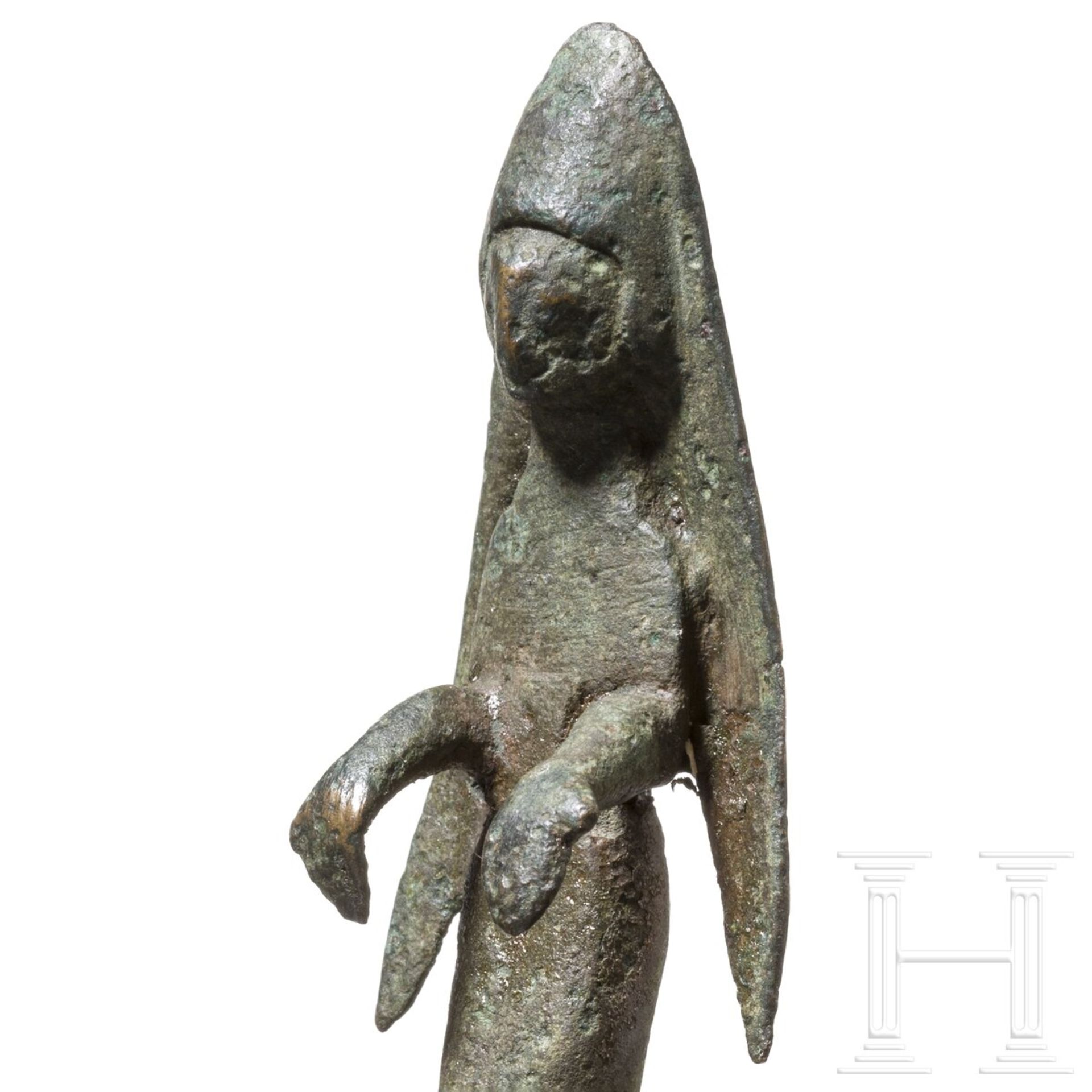 Votivstatuette einer offerierenden Frau mit Schleier, iberisch, 4. - 2. Jhdt. v. Chr. - Image 4 of 4