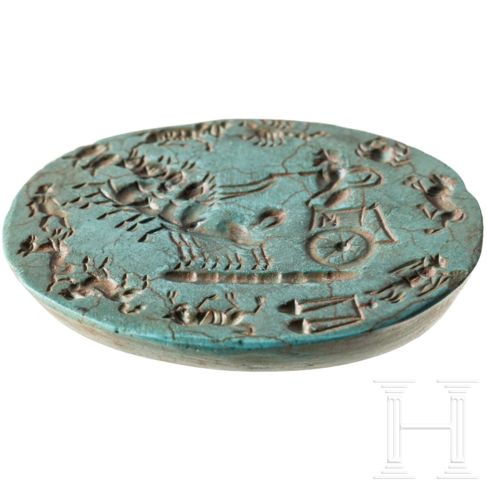 Gemme mit Helios und Tierkreis, griechisch, 6. Jhdt. v. Chr. - Bild 3 aus 4