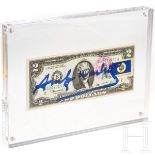 Zwei-Dollar-Banknote, gestempelt und signiert "Andy Warhol", 1976