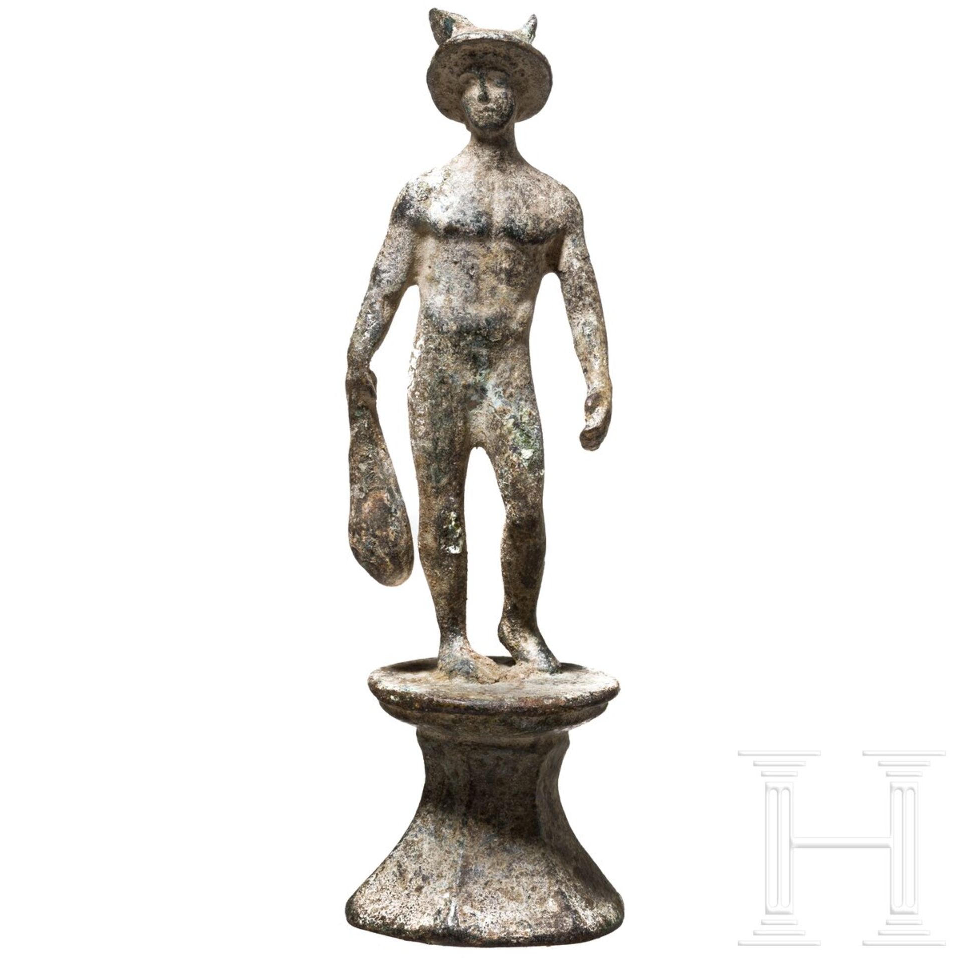 Bronzestatuette des Merkur, römisch, 2. - 3. Jhdt. - Bild 2 aus 4