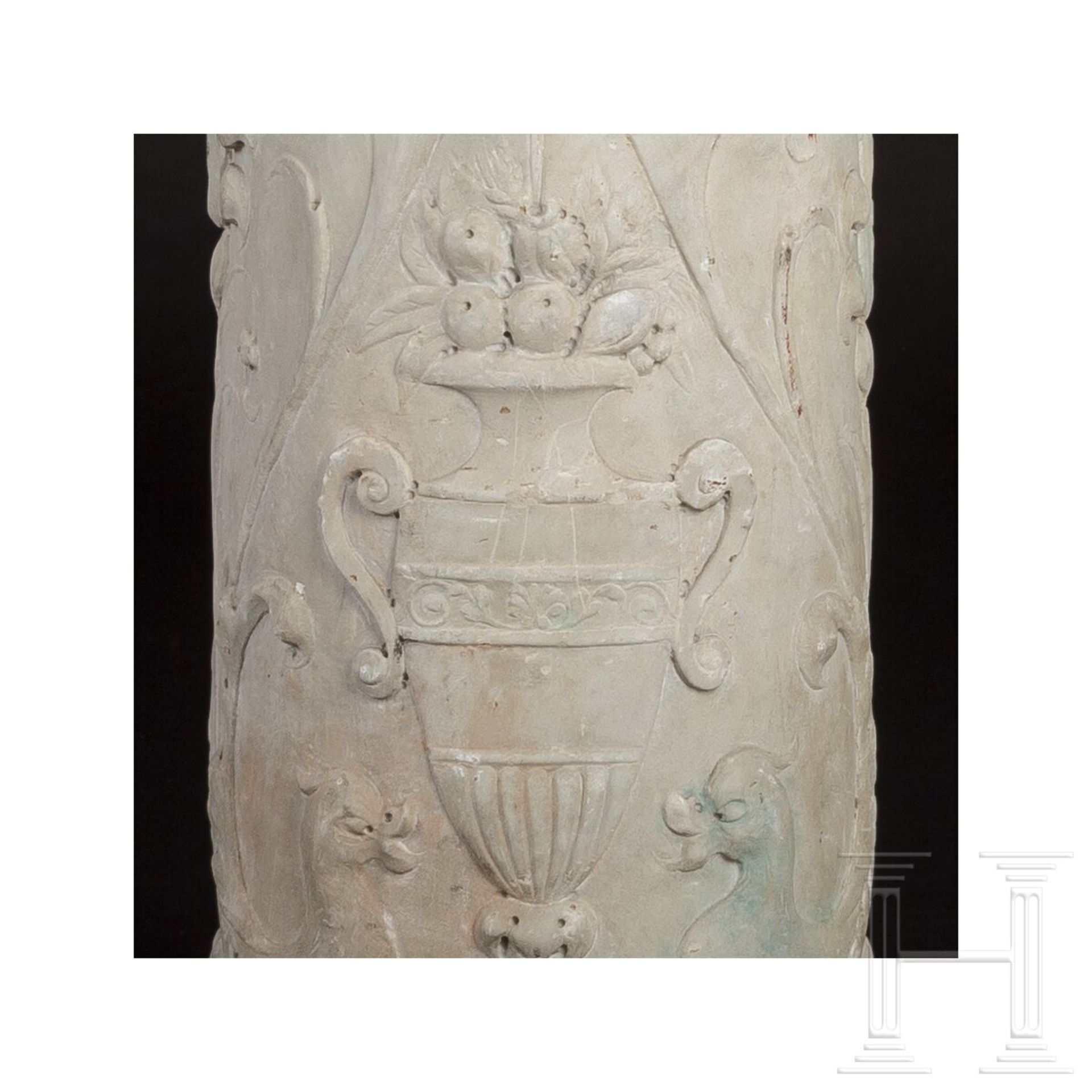 Renaissance-Säule aus Carrara-Marmor, Italien, 16. Jhdt. - Image 8 of 10