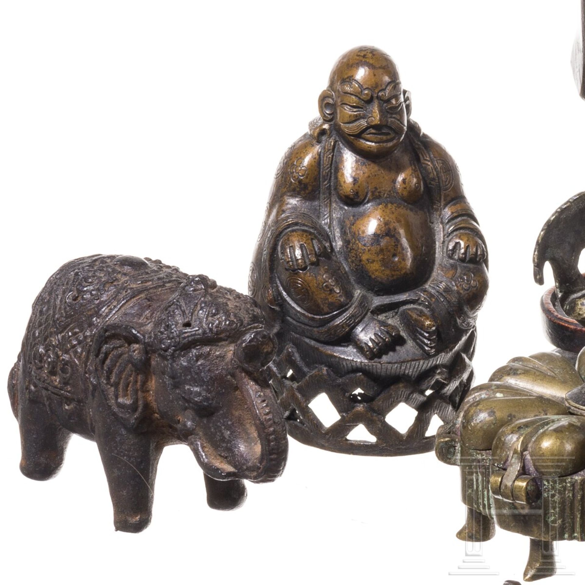 Kleines Konvolut asiatischer Bronzefiguren, China und Indien, 20. Jhdt. - Image 5 of 5