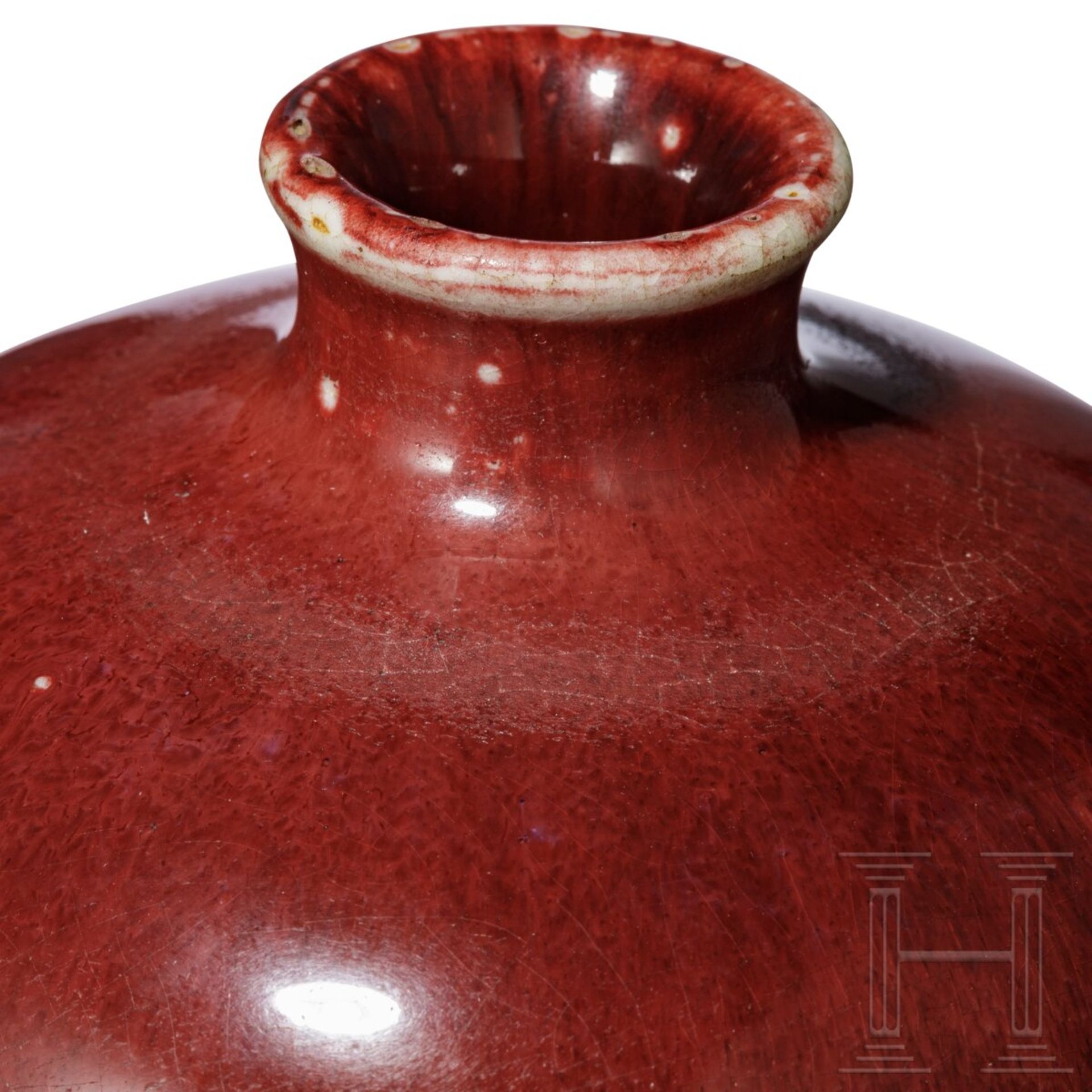 Sang-de-boef-glasierte Meiping-Vase, China, 18. Jhdt. - Image 4 of 13