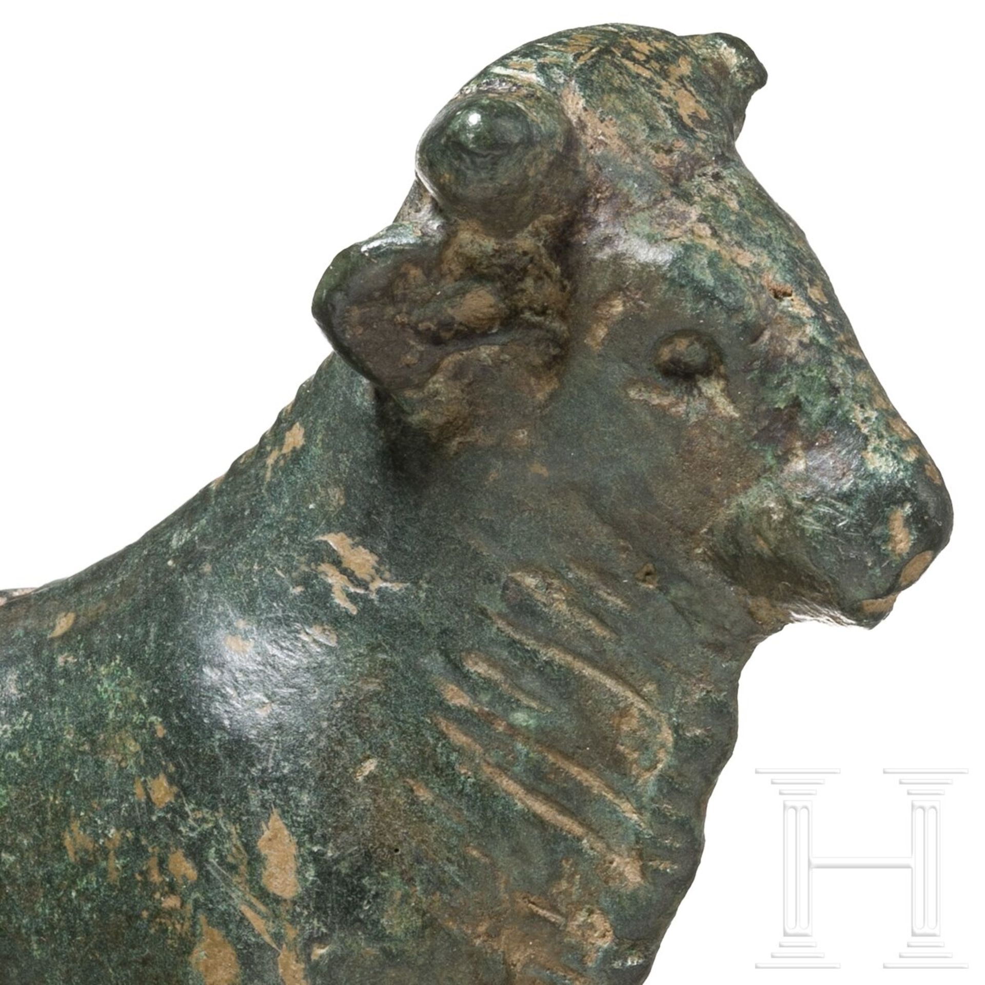 Bronzevotiv eines Stiers, griechisch, 6. - frühes 5. Jhdt. v. Chr. - Bild 5 aus 5