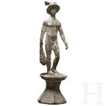 Bronzestatuette des Merkur, römisch, 2. - 3. Jhdt.