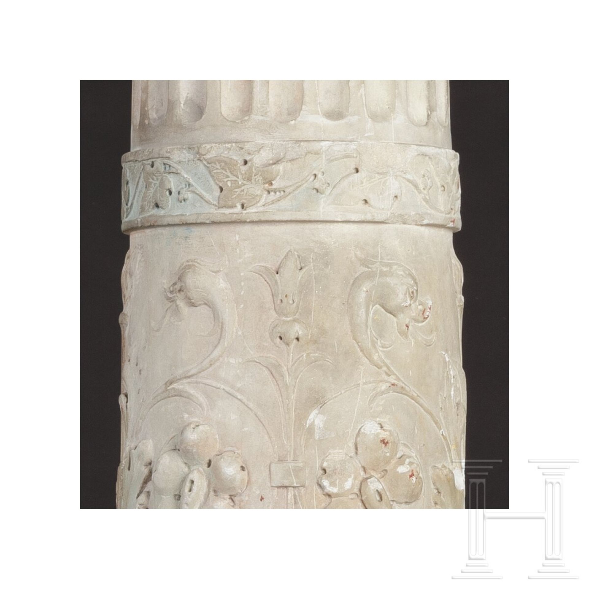 Renaissance-Säule aus Carrara-Marmor, Italien, 16. Jhdt. - Image 9 of 10