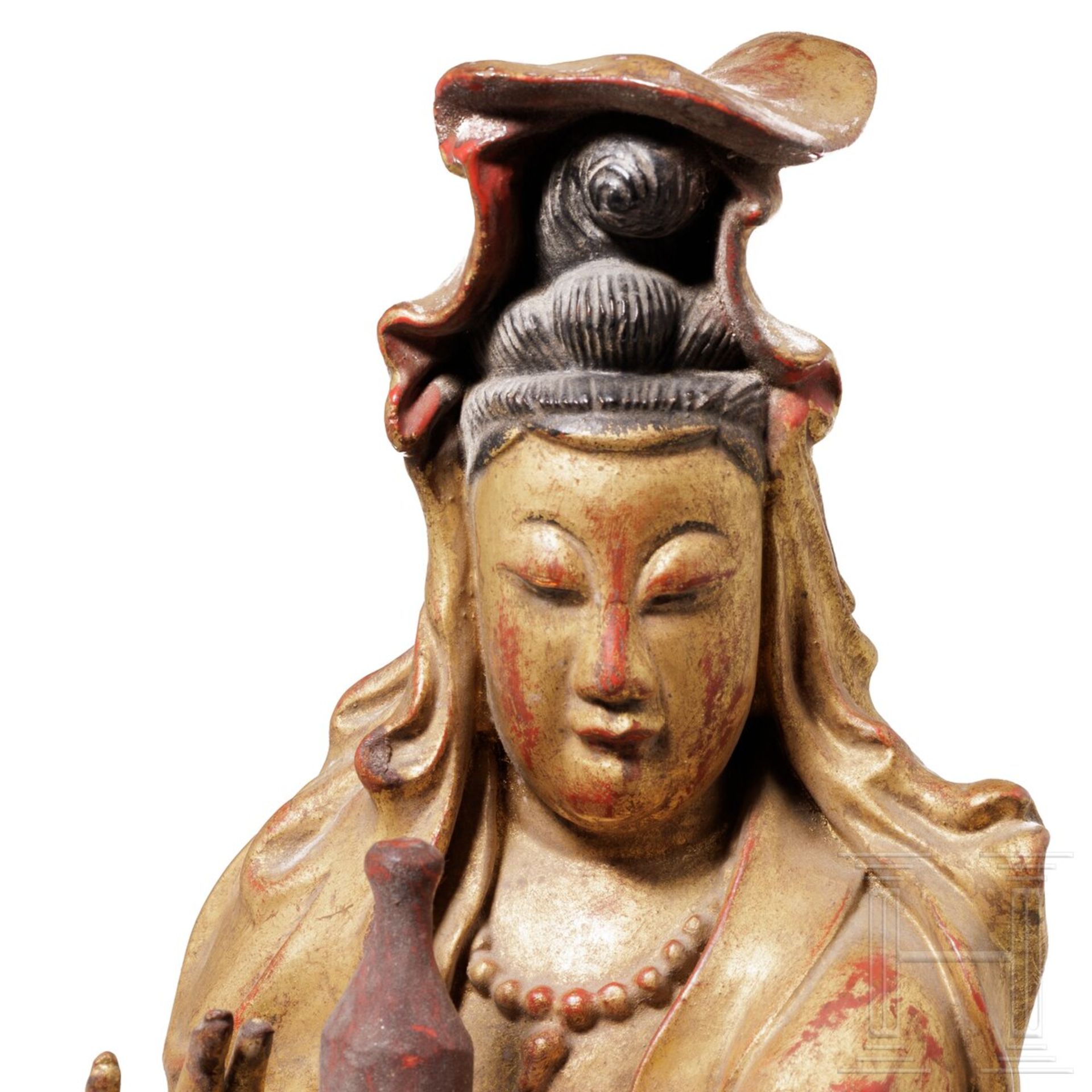 Figur der Guanyin, China, 19. Jhdt. - Image 6 of 7