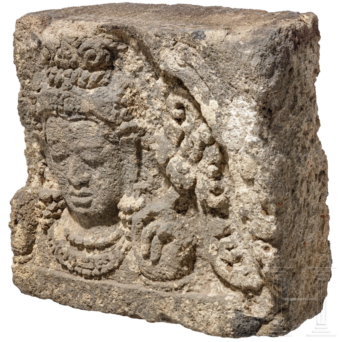 Relief mit dem Kopf des Bodhisattva, Java, Indonesien, 9. Jhdt. - Image 2 of 5