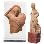 Zwei Terrakottafiguren, griechisch, 4. - 3. Jhdt. v. Chr.