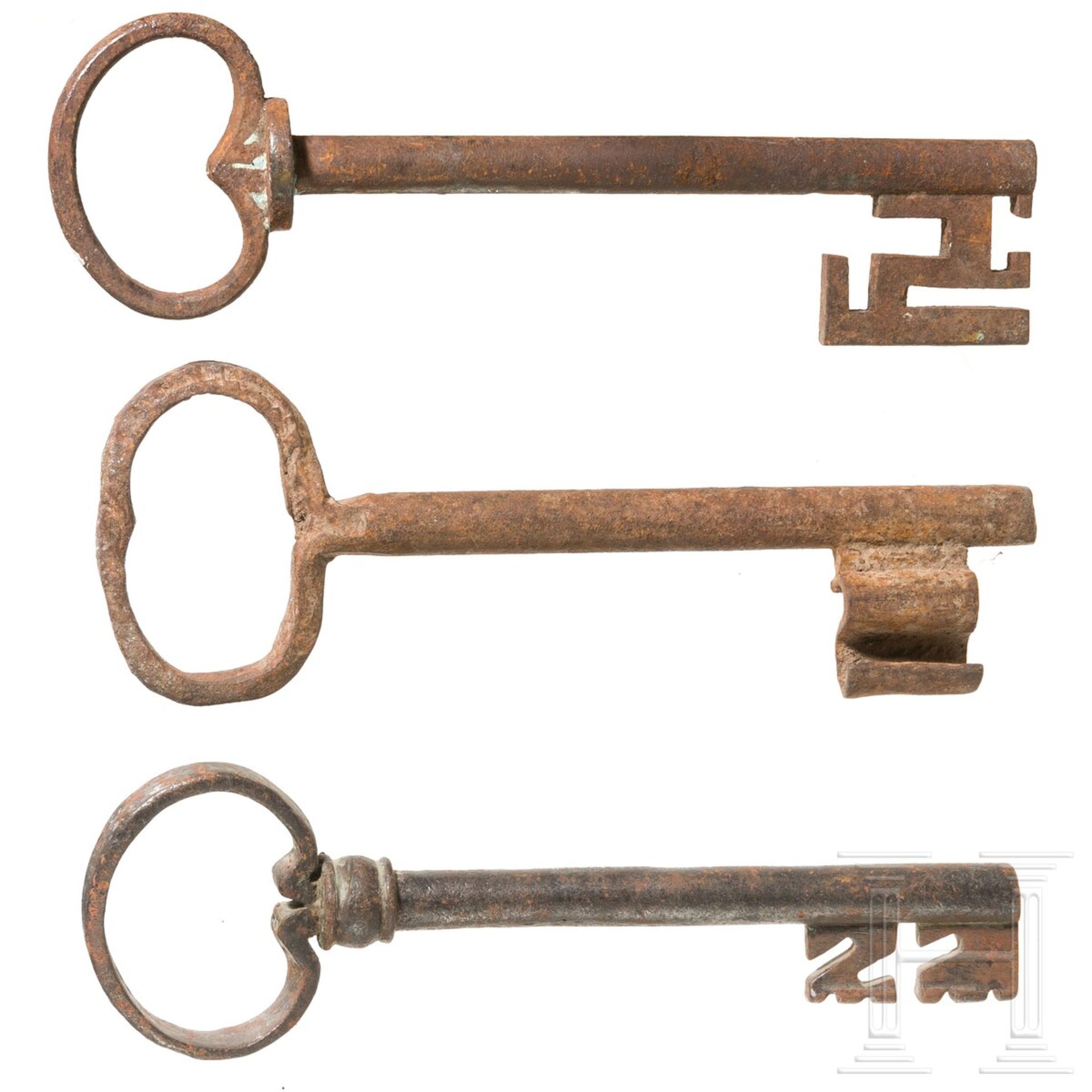 Drei große Schlüssel, deutsch, um 1700