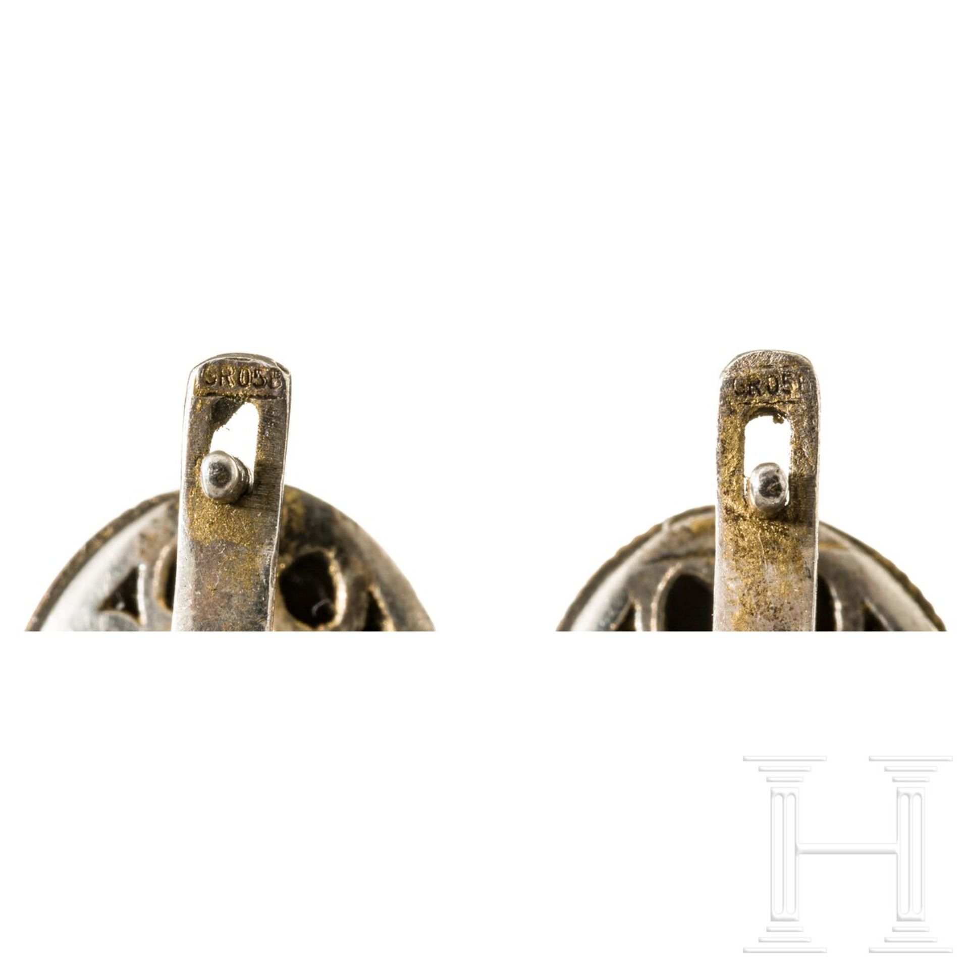 Ein Paar Ohrringe mit Spinell - Bild 4 aus 5
