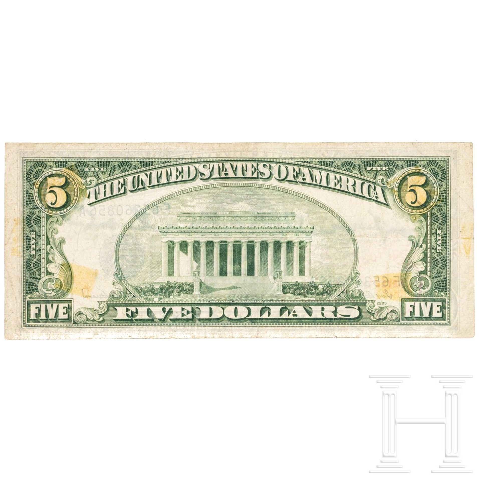 Fünf-Dollar-Schein, signiert "Andy Warhol", 1979 - Image 2 of 2