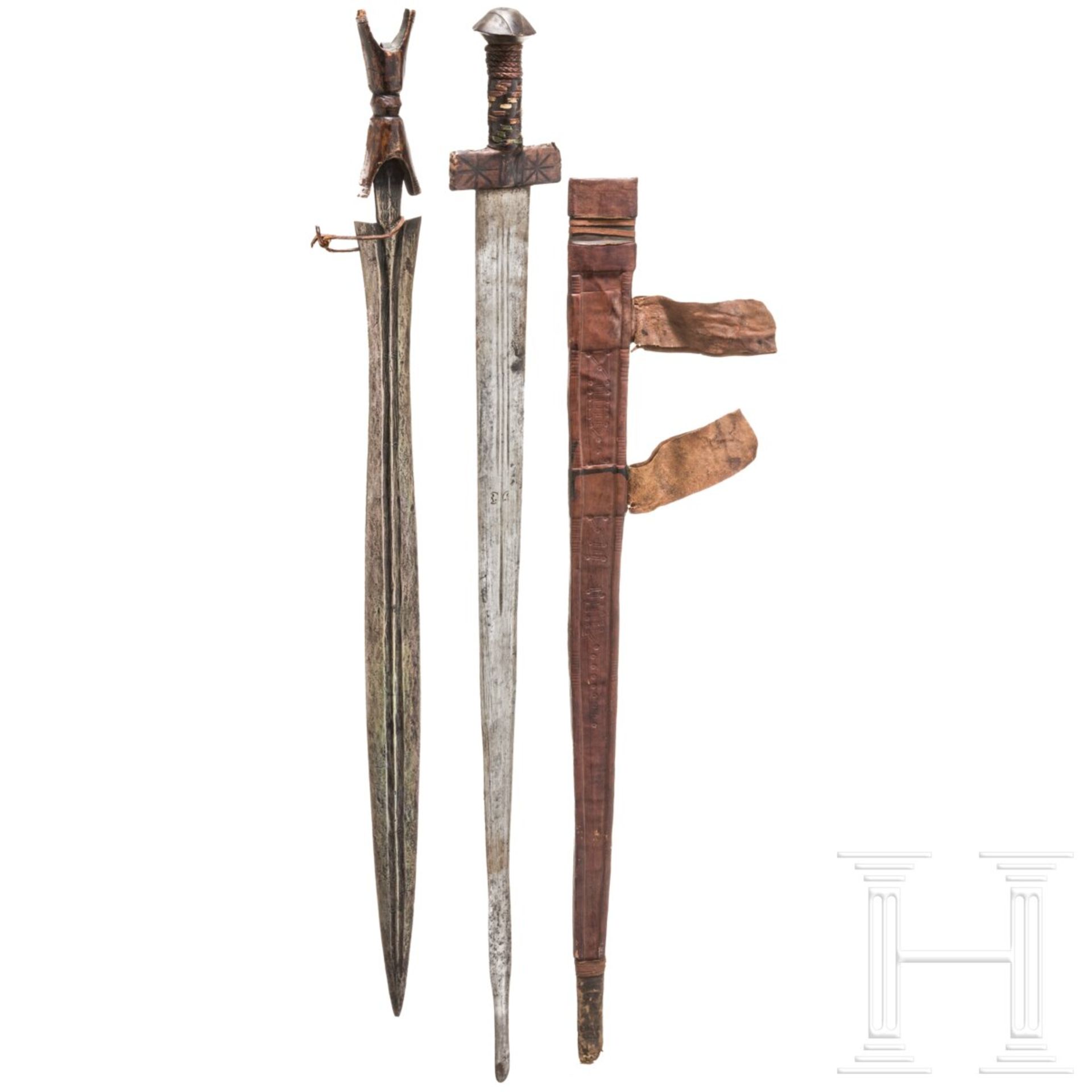 Drei Schwerter, Afrika, u.a. Tuareg, um 1900 - Bild 7 aus 8