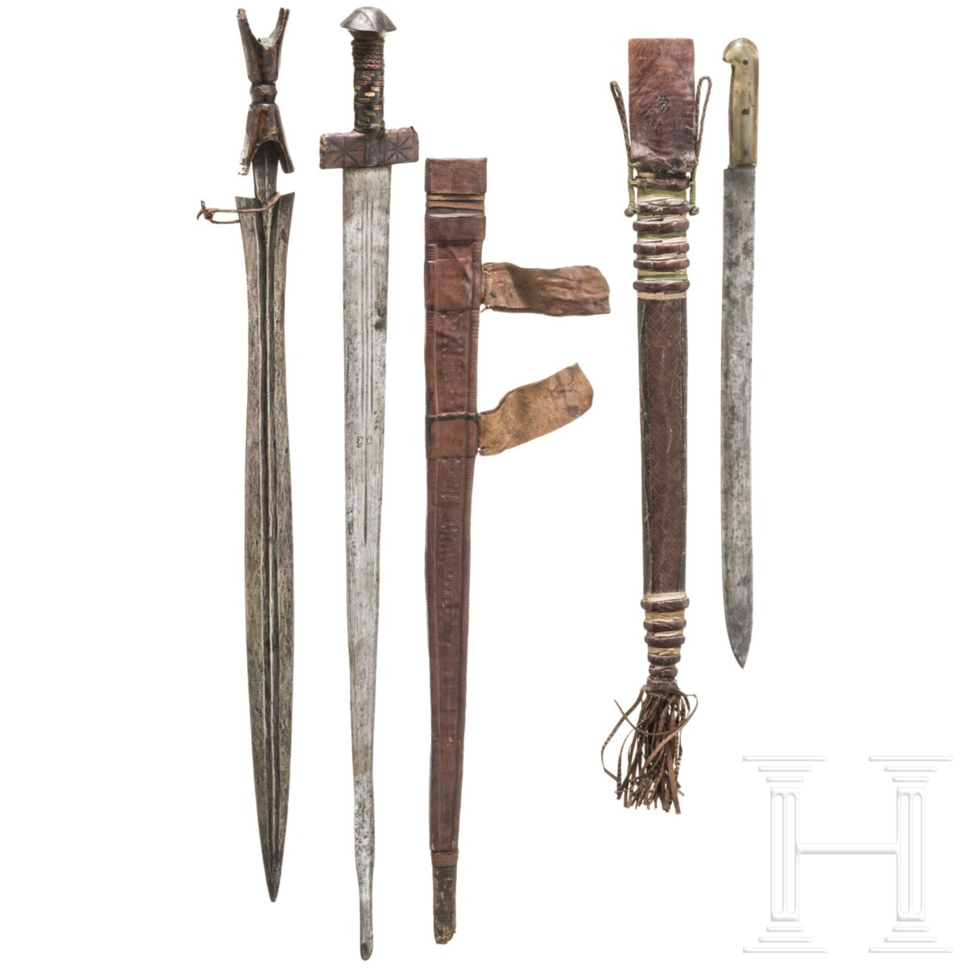 Drei Schwerter, Afrika, u.a. Tuareg, um 1900 - Bild 2 aus 8