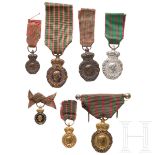 St.-Helena-Medaille - vier Reduktionen und drei Miniaturen