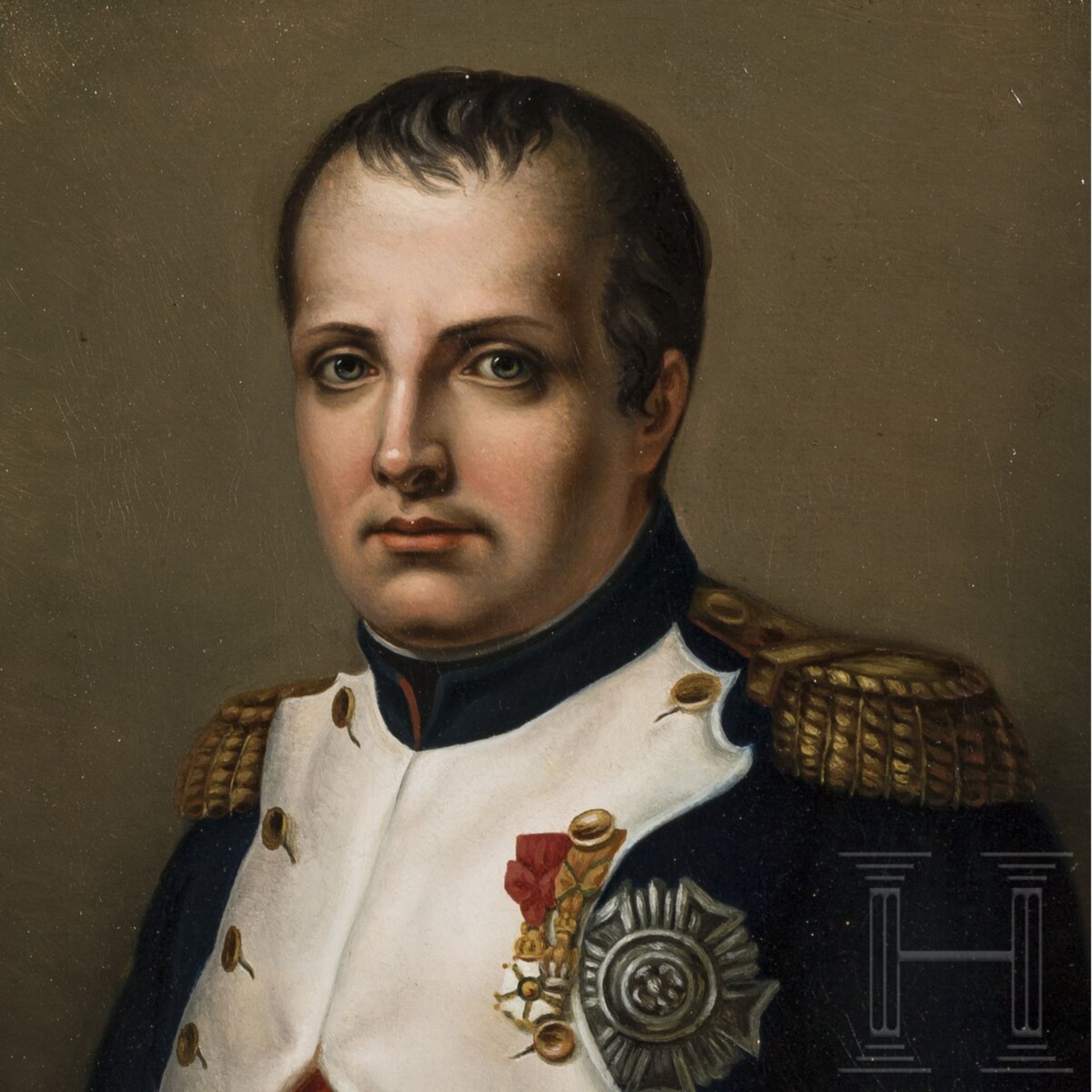 Kaiser Napoleon I. - Portraitgemälde, 19. Jhdt. - Image 3 of 3