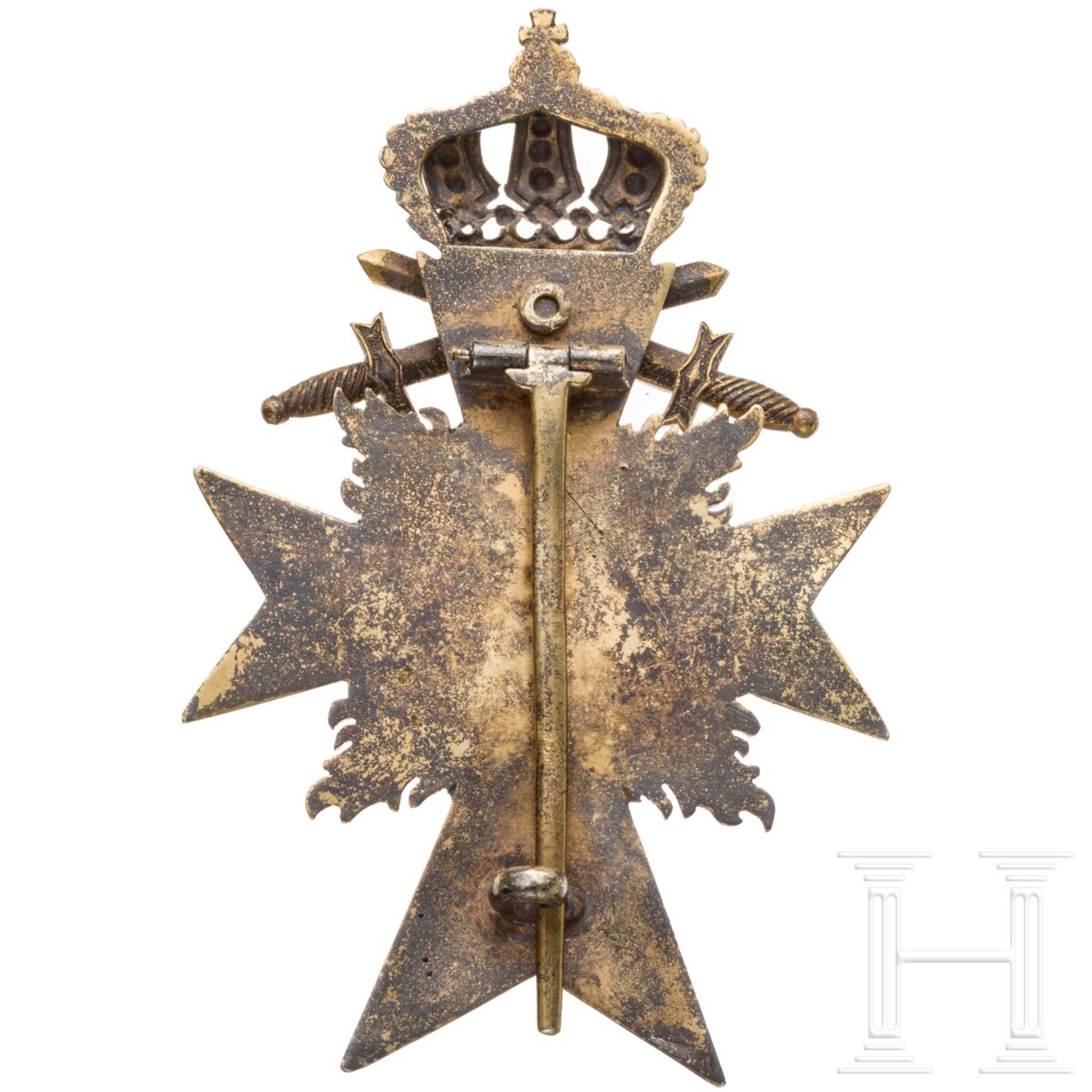 Militär-Verdienstorden - Offizierskreuz mit Krone und Schwertern, Hemmerle-Fertigung (1905 - 1918) - Bild 2 aus 4
