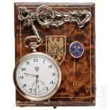 Geschenk-Taschenuhr der preußischen Saargruben, im Etui