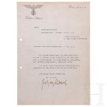 Baldur von Schirach - Tintenunterschrift auf einem Schreiben an Hermann Göring