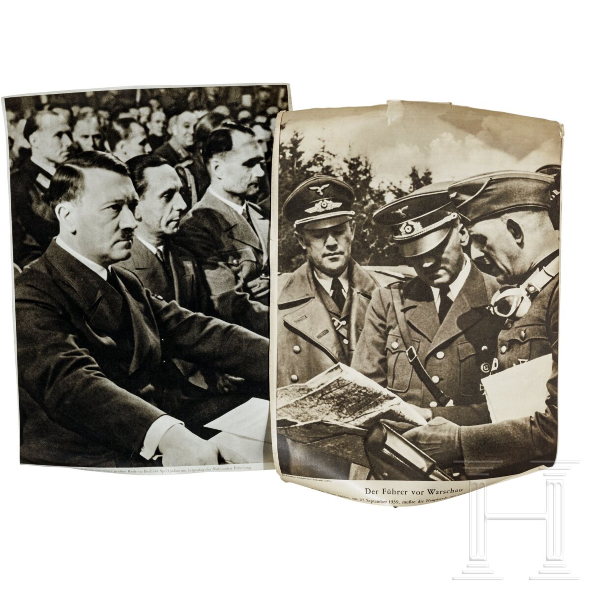 Konvolut mit zehn Büchern, dabei Heinrich Hoffmann, Plakaten, kleinen Fotoalben, Kennkarte von 1942  - Bild 7 aus 9