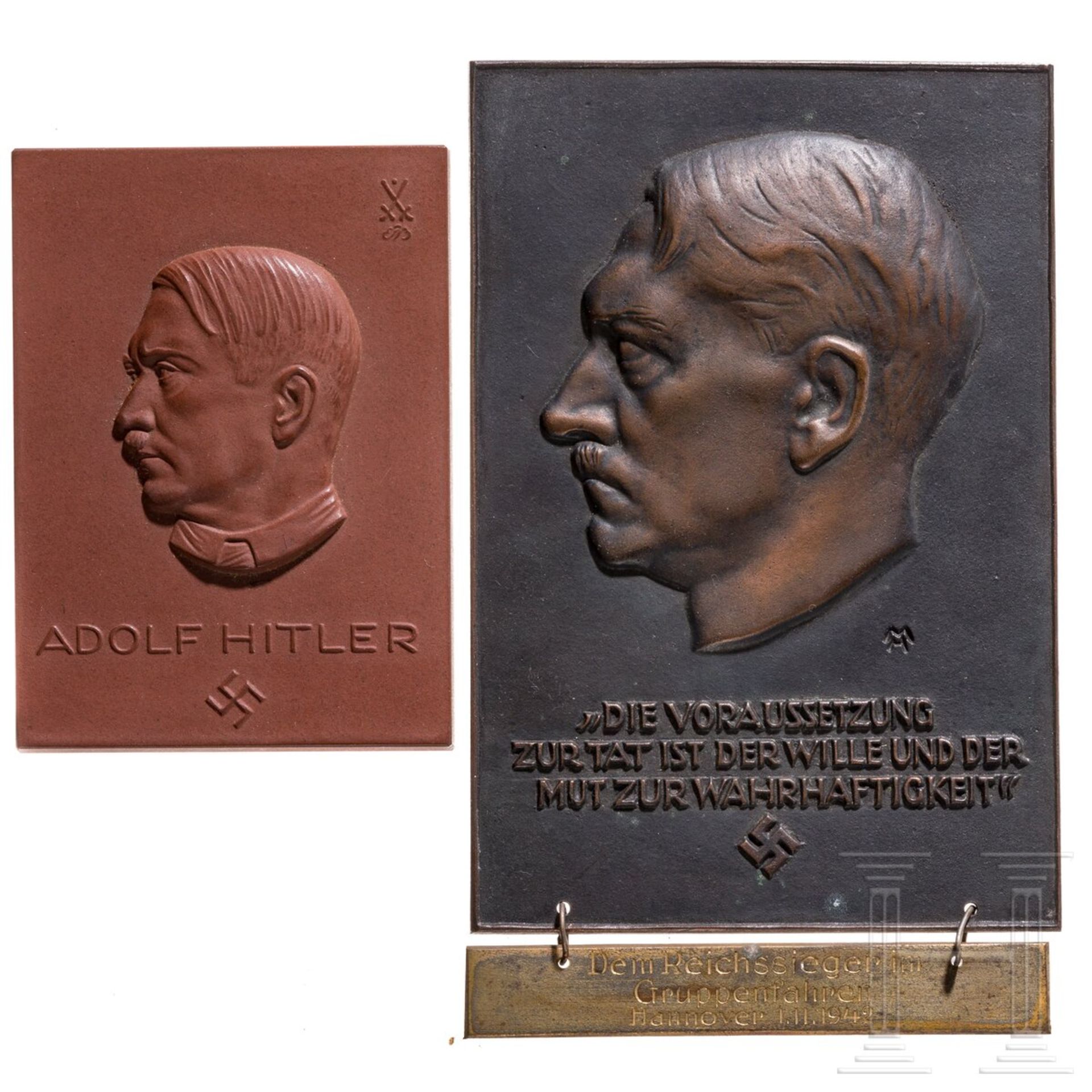 Professor Emil Paul Börner - "Hitler-Plakette" der Porzellanmanufaktur Meissen