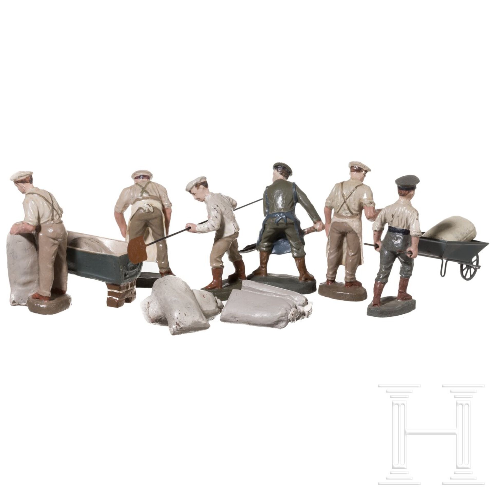 Sechs Bäckereifiguren zur 10 cm-Serie mit Zubehör, Hausser-Germany/Mebanol Mustermodelle - Bild 2 aus 4