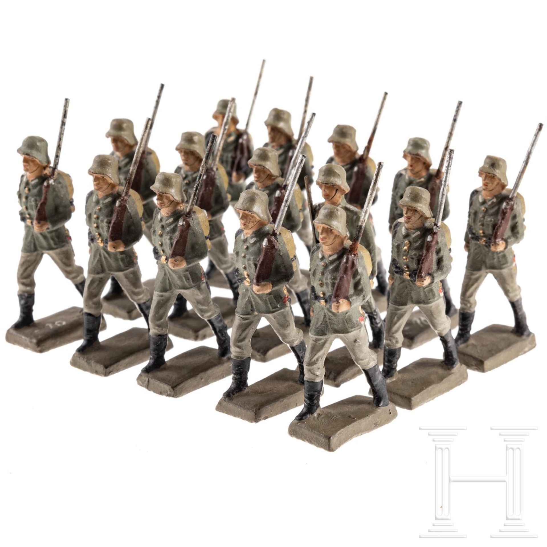 38 Lineol Wehrmachtssoldaten zu 4 cm mit grauer PAK - Bild 4 aus 7