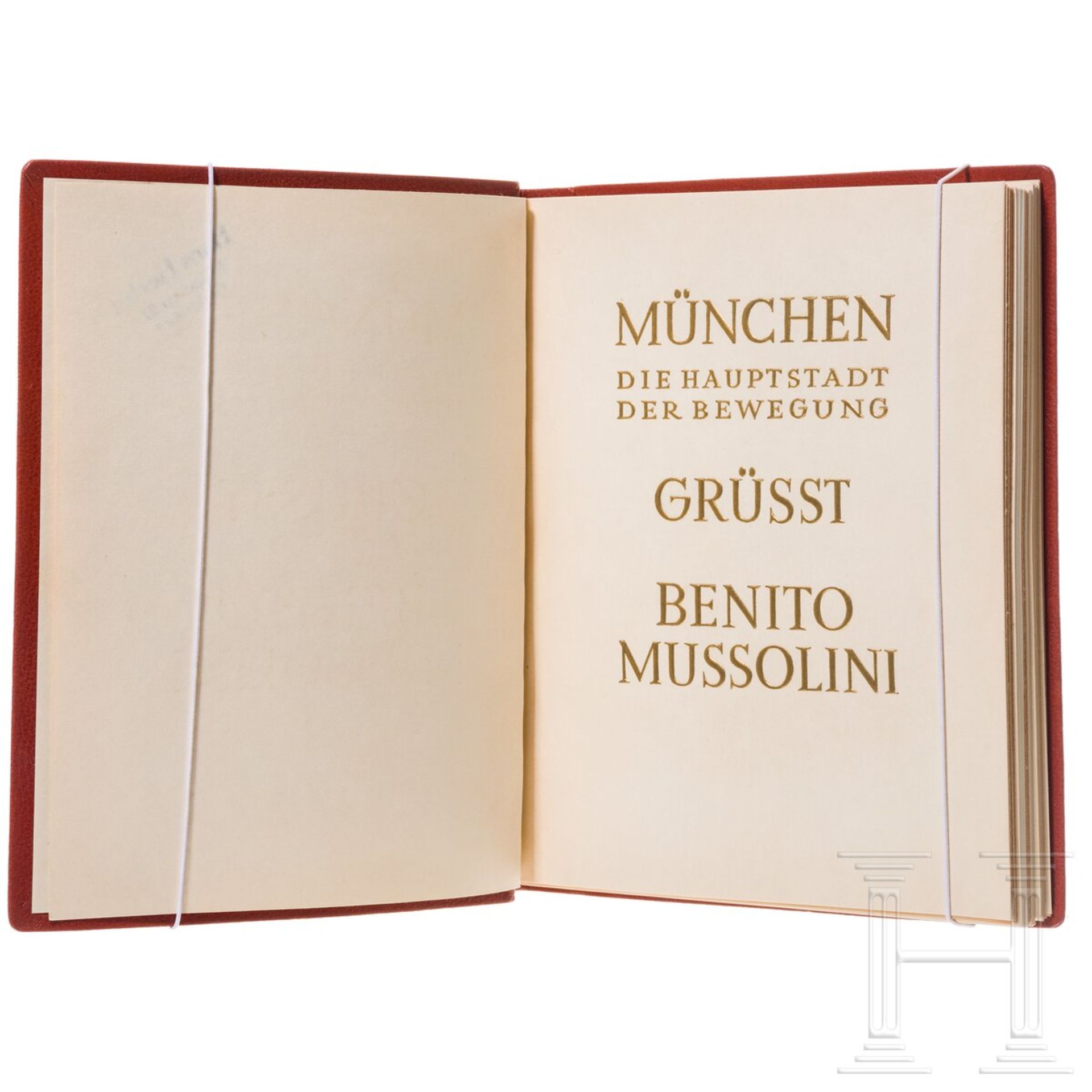 Geschenkbildband anlässlich Mussolinis Besuch 1937 in München - Bild 2 aus 11