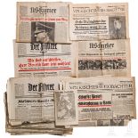 Ca. 30 Fragmente der Zeitschrift "Der Führer"