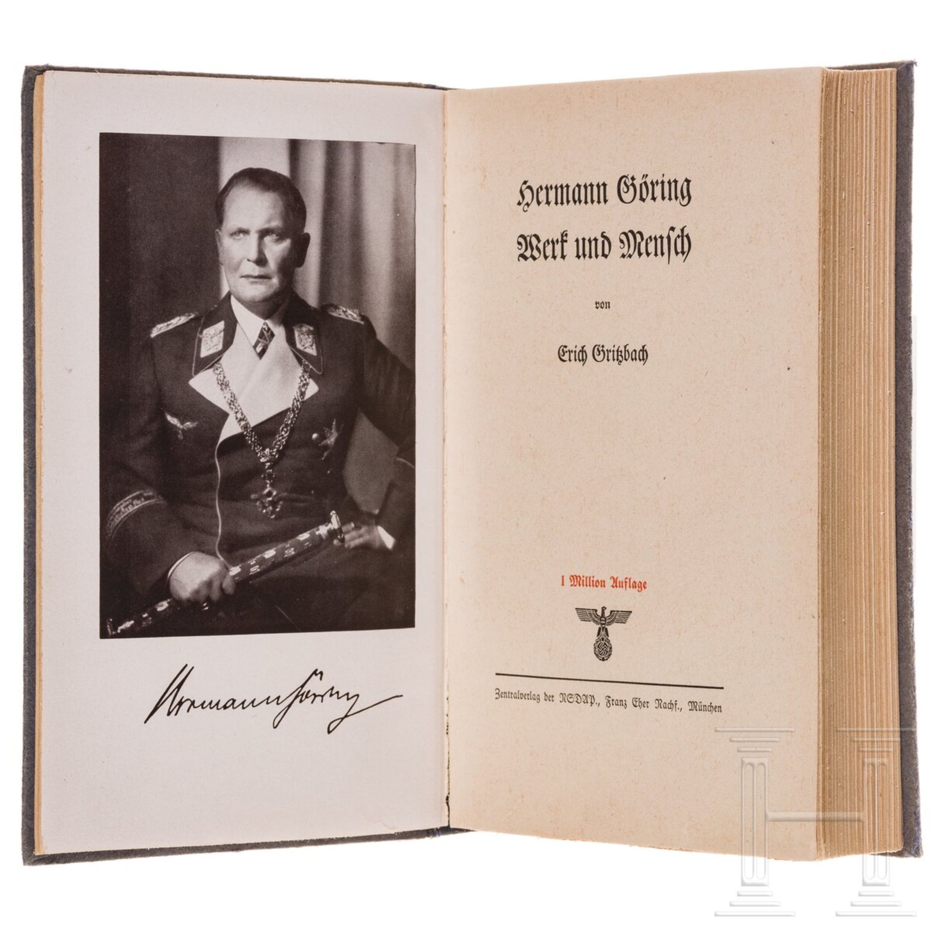 Vier Bücher - "Mein Kampf", Hermann Görings "Werk und Mensch", "Jahrbuch der Auslands-Organisation d - Image 6 of 8