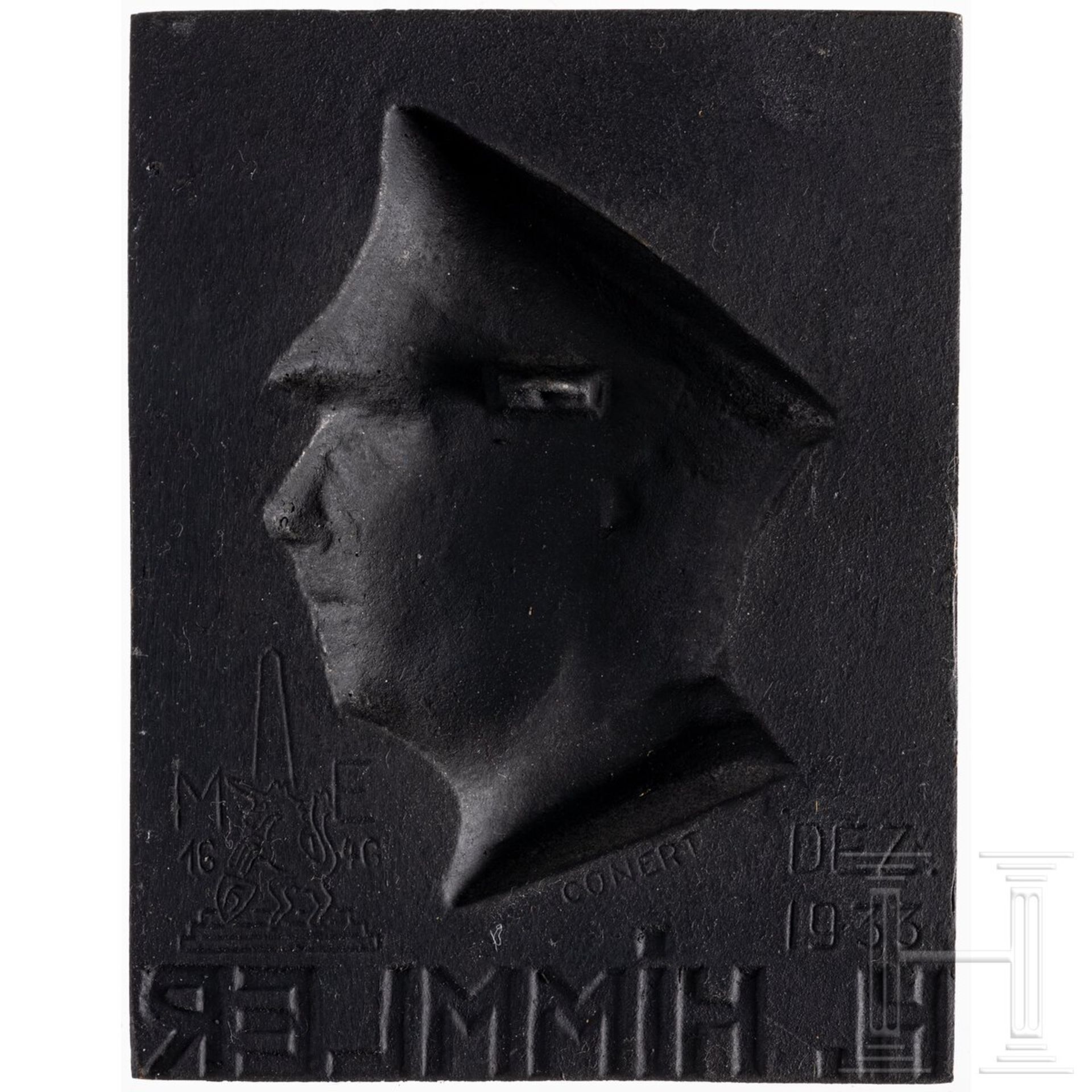 Geschwärzte Plakette mit Himmler-Portrait - Image 2 of 3