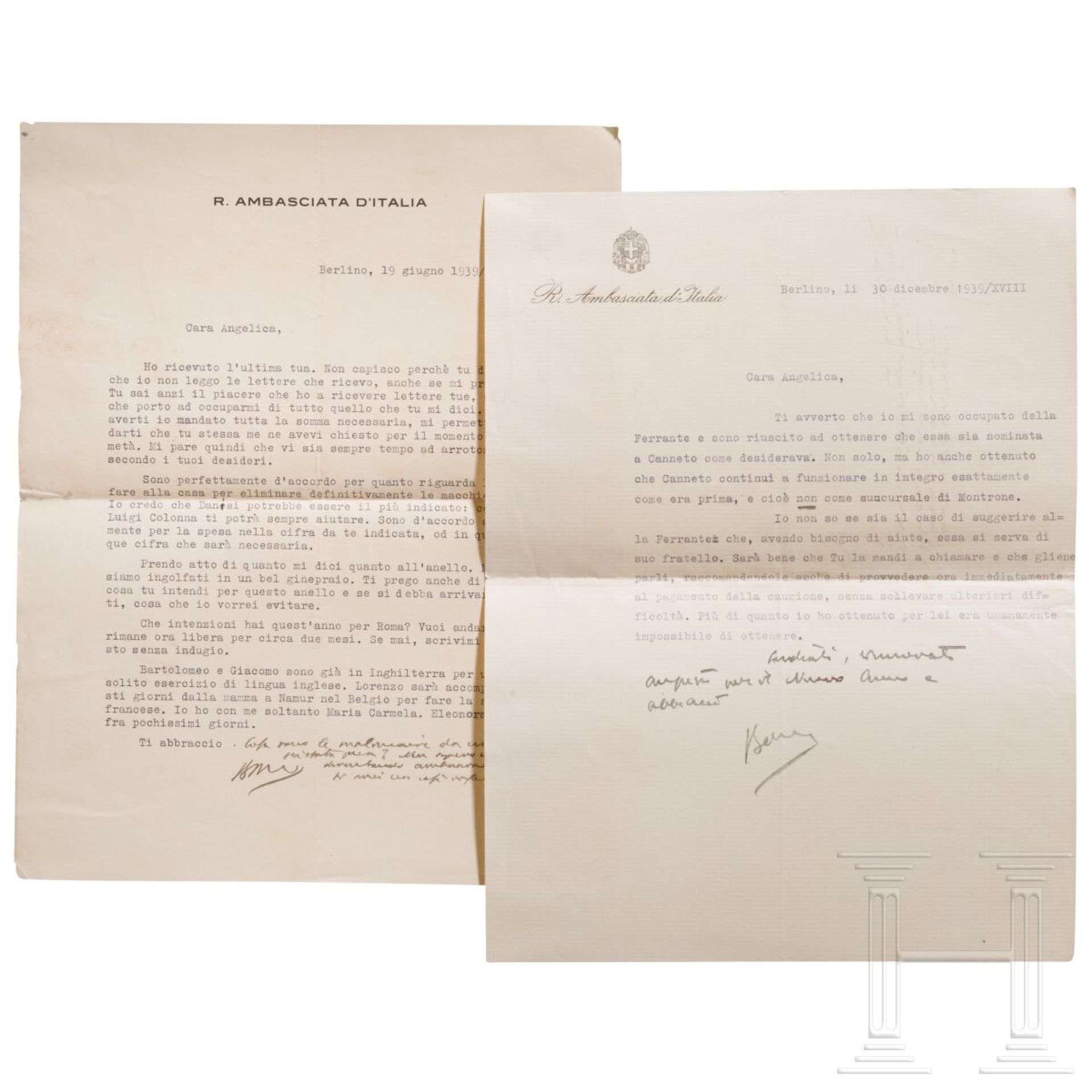 Bernardo Attolico (1880 - 1942) - Dokumente und Bücher aus dem Nachlass des italienischen Botschafte - Bild 8 aus 16