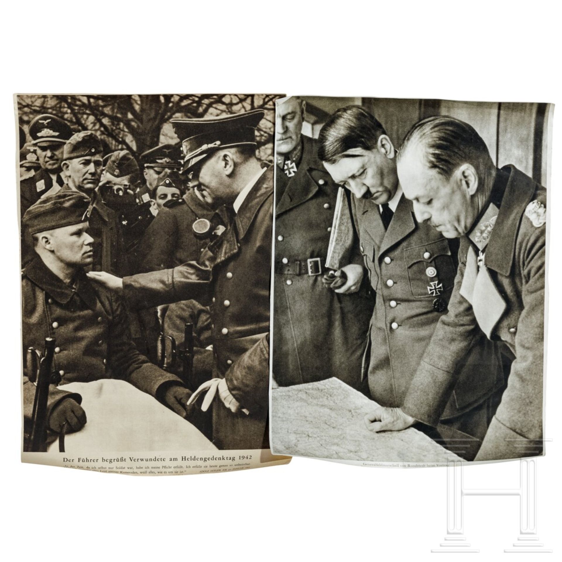 Konvolut mit zehn Büchern, dabei Heinrich Hoffmann, Plakaten, kleinen Fotoalben, Kennkarte von 1942  - Bild 8 aus 9