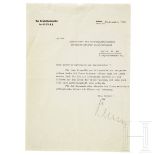 Franz Xaver Schwarz - Tintenunterschrift auf einem Brief