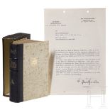 Hochzeitsausgabe von Mein Kampf 1937 und Schreiben Paul Gieslers 1943 an einen unbekannten Ritterkre