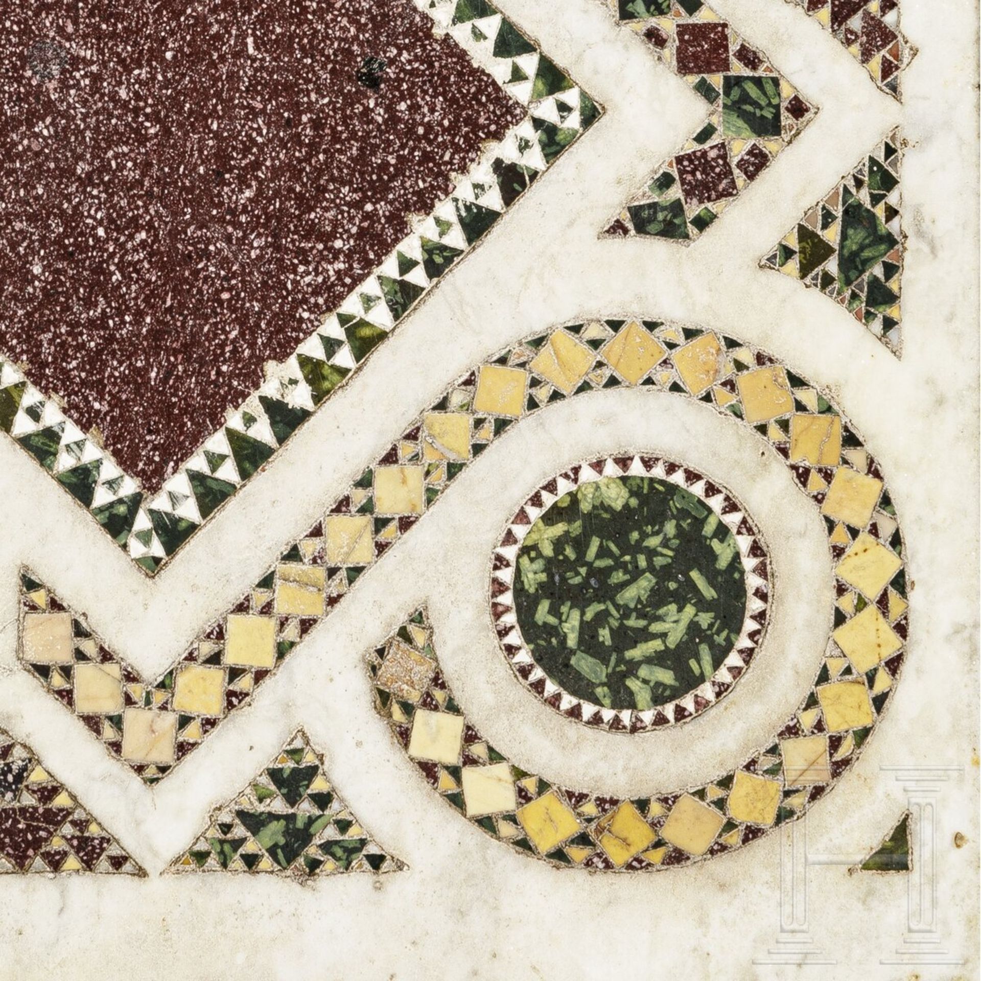 Beistelltisch mit Kosmatenmosaik, Italien, 16. Jhdt.  - Bild 4 aus 4