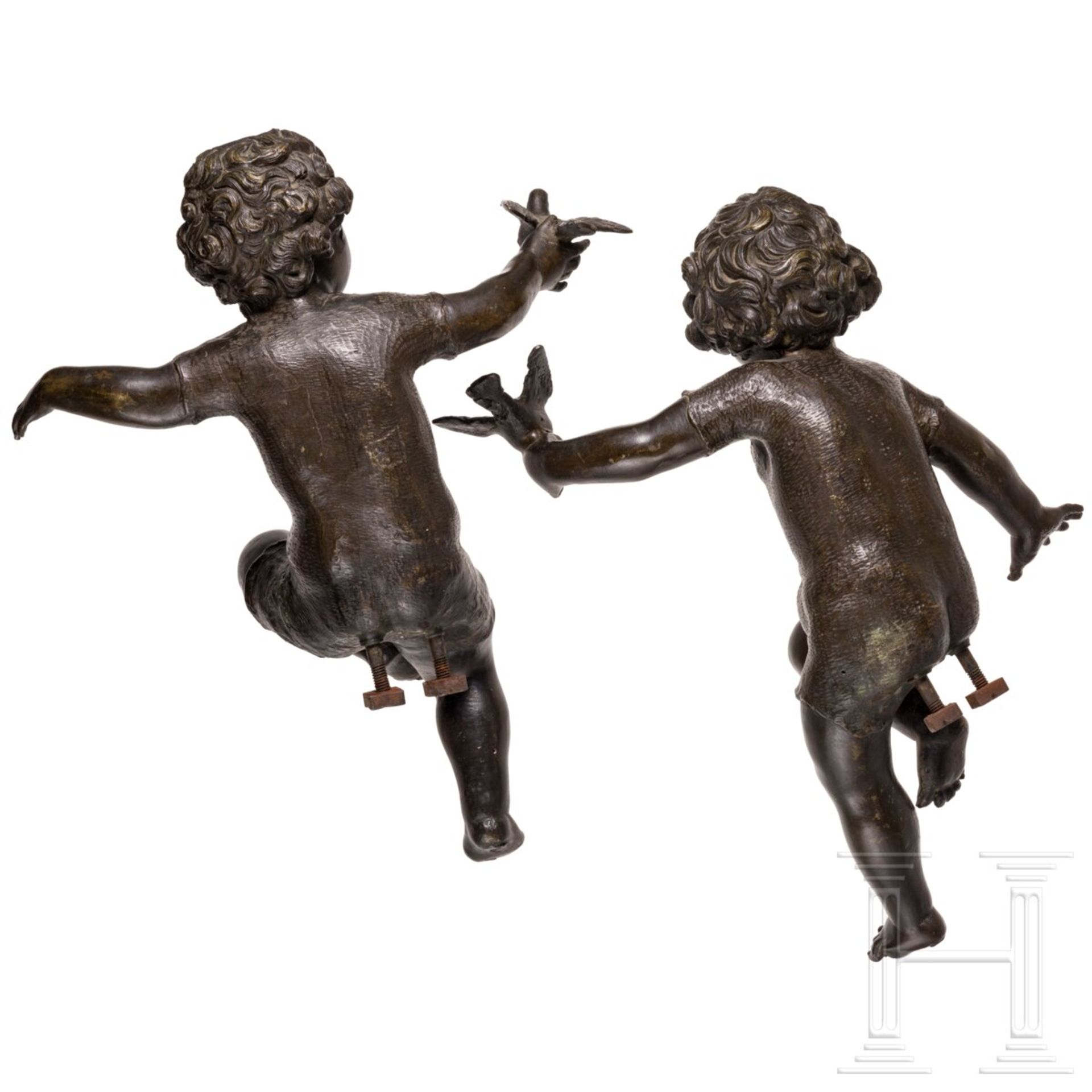 Ein Paar bronzene Putti, Italien, 19. Jhdt. - Image 2 of 6