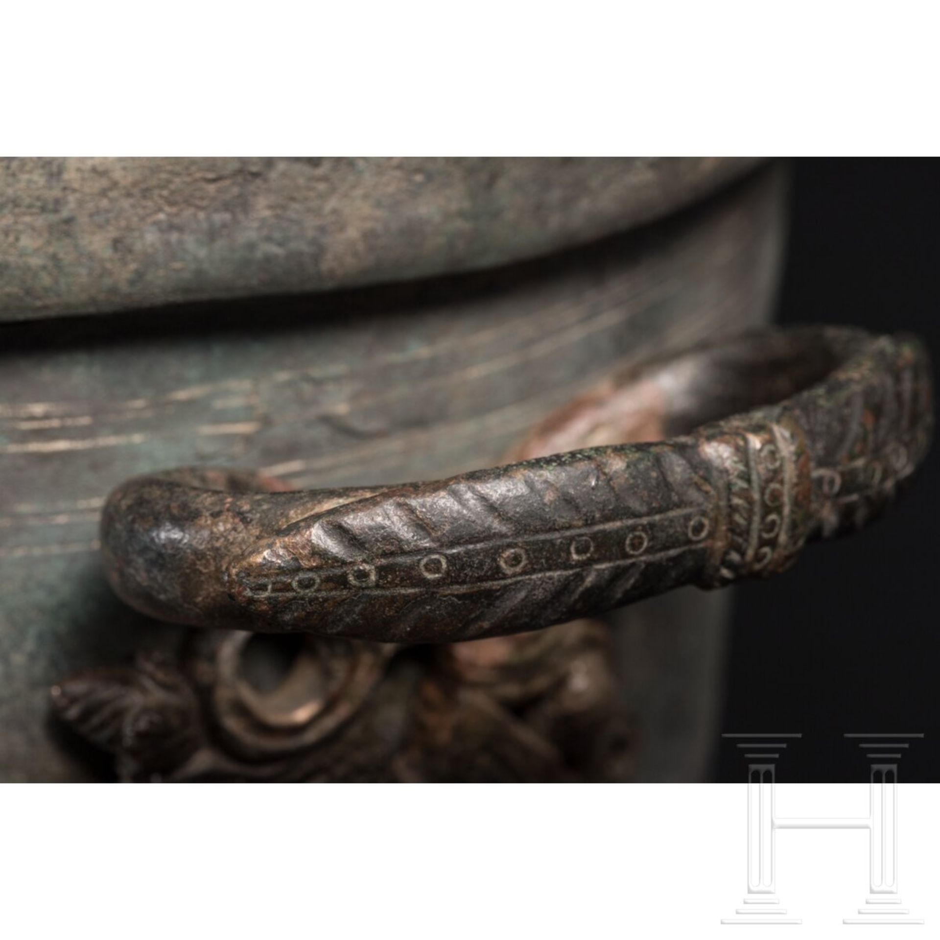 Mehrteiliger Nahrungswärmer (Authepsa) aus Bronze, römisch, 1. Jhdt. n. Chr. - Image 10 of 13