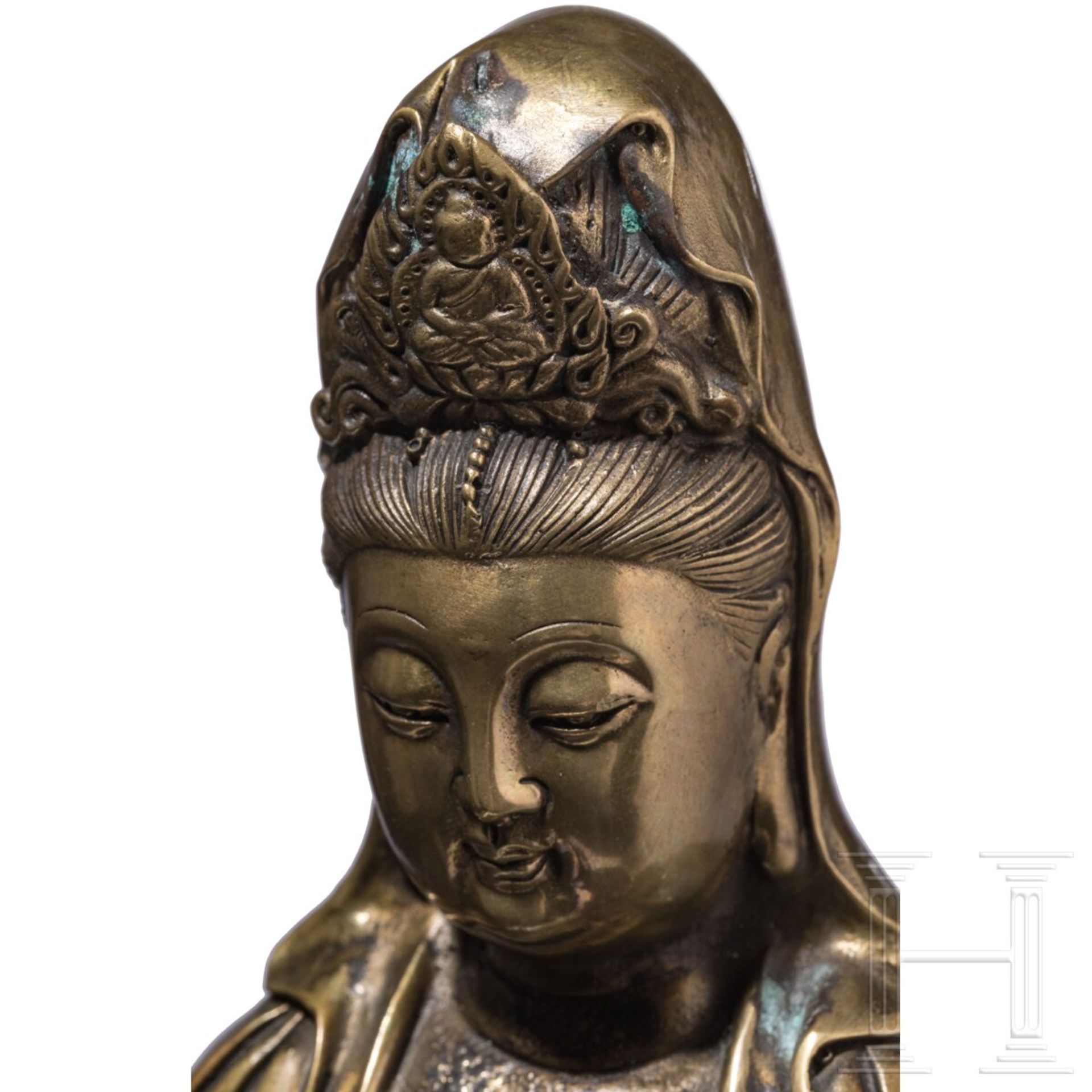 Bronze der Guanyin, China, 19. Jhdt. - Image 5 of 5