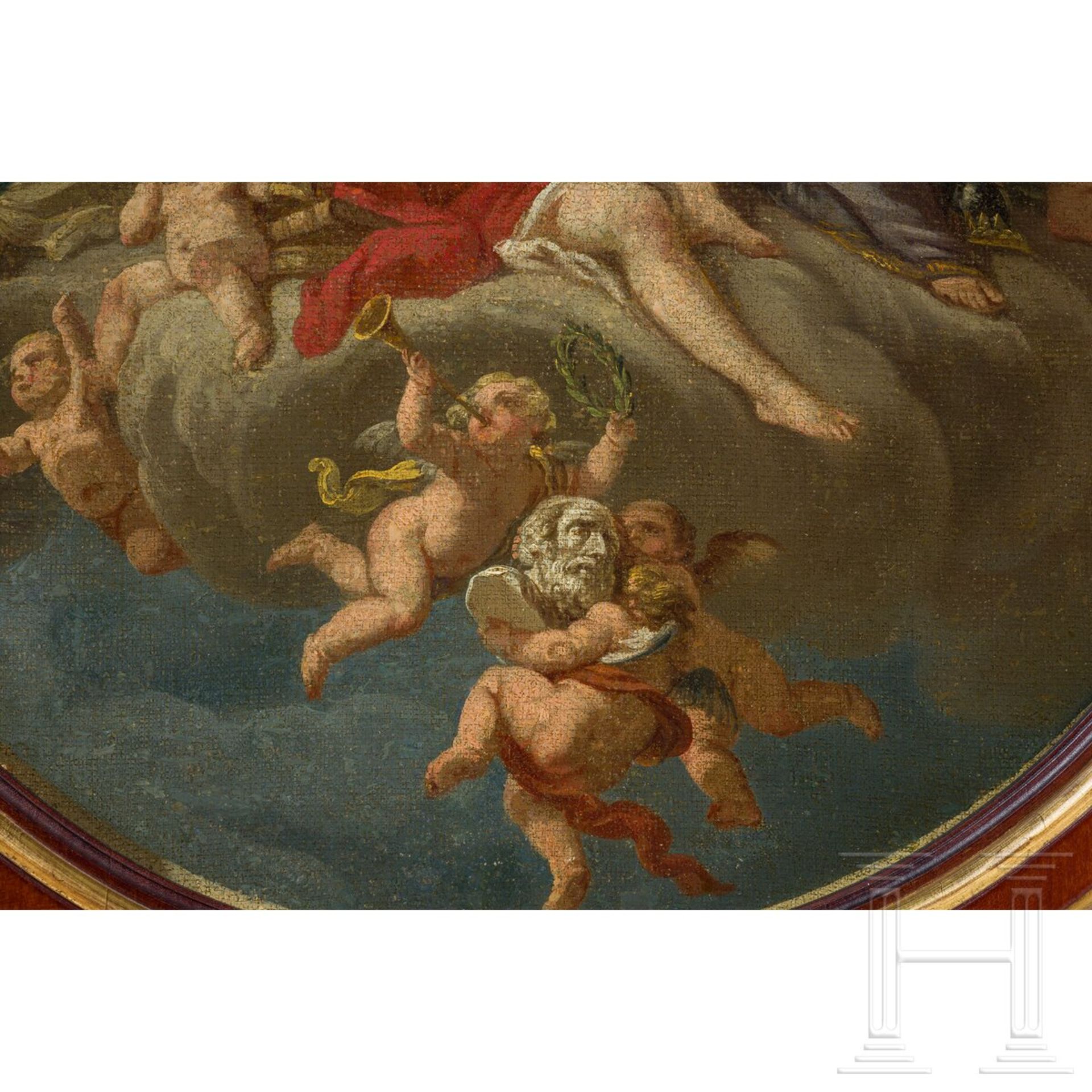 Umkreis Charles Delafosse - Studie für ein Deckenfresko mit Apollo und den neun Musen, wohl Paris, f - Image 4 of 5