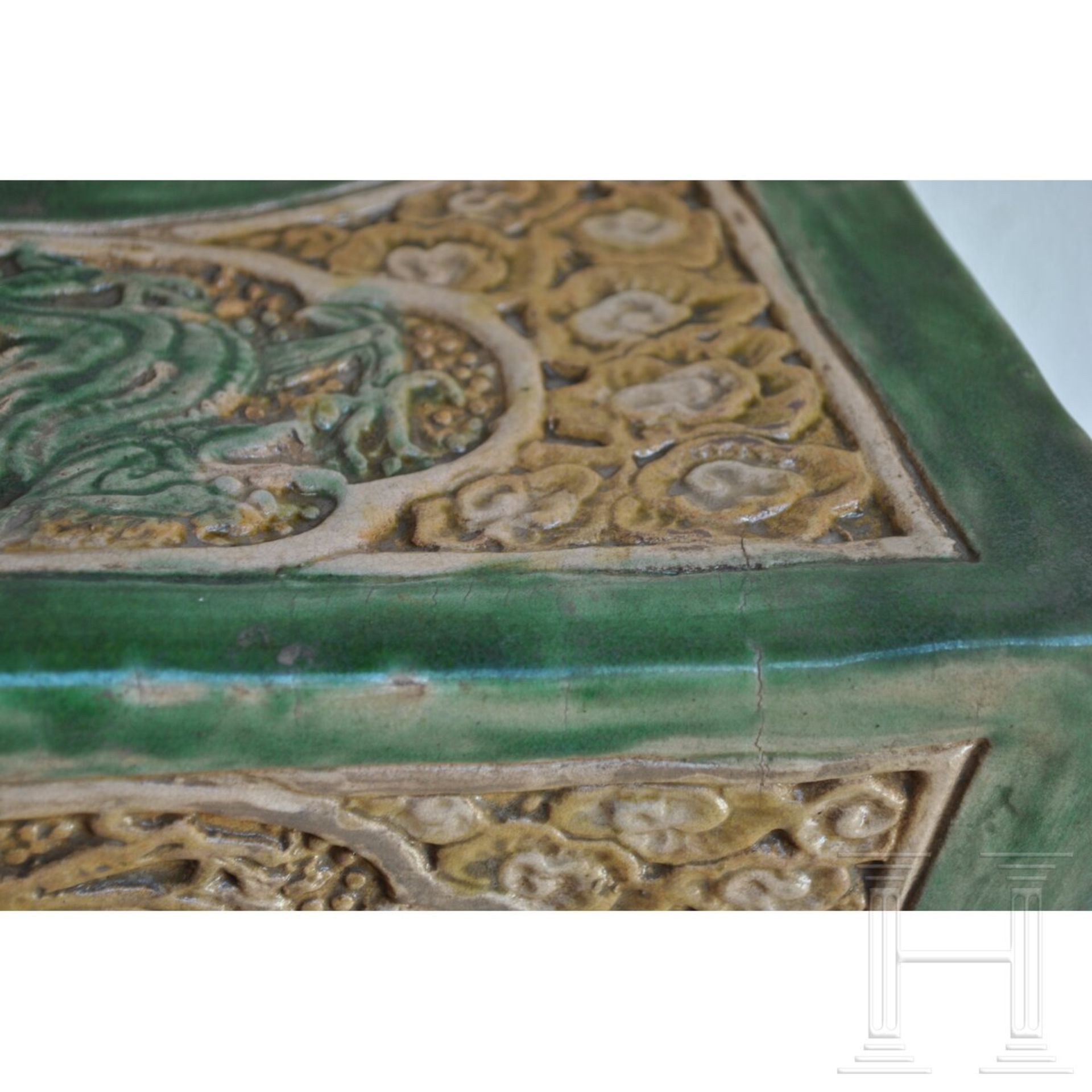 Seltenes Sancai-glasiertes Kissen, China, wohl Liao-Dynastie (907 - 1125) oder später - Bild 9 aus 14