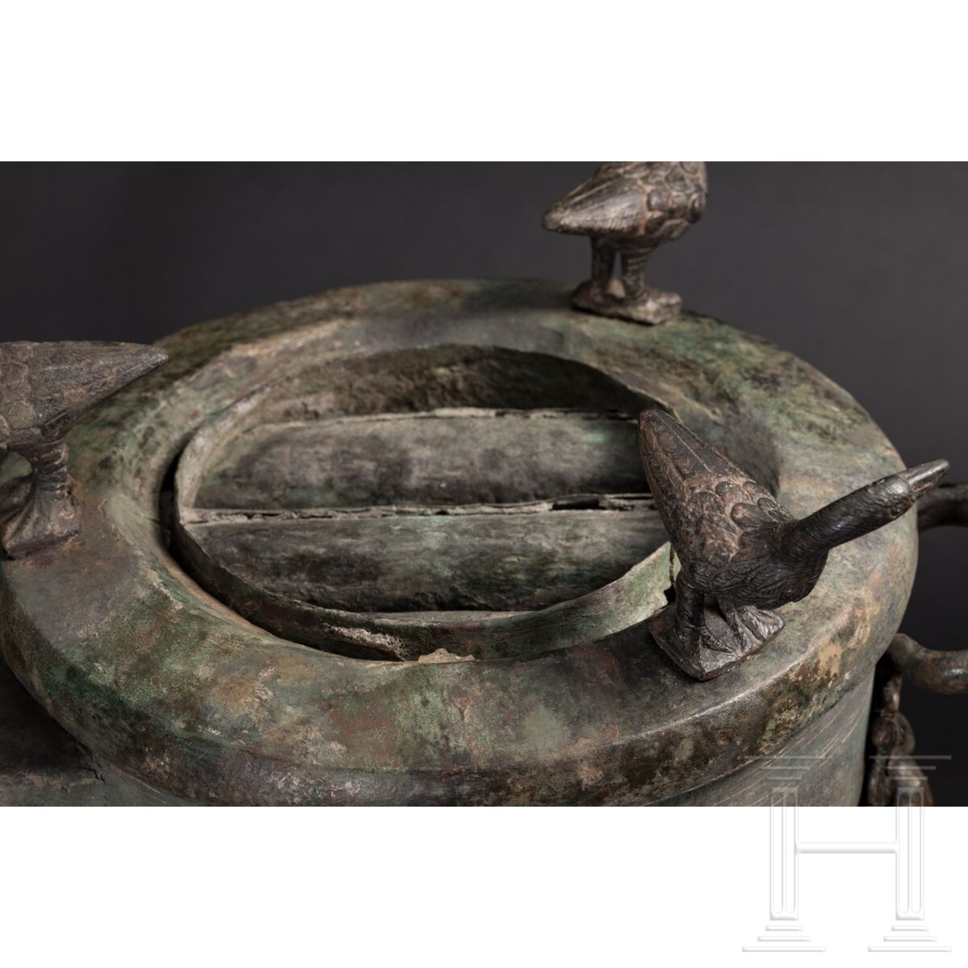Mehrteiliger Nahrungswärmer (Authepsa) aus Bronze, römisch, 1. Jhdt. n. Chr. - Image 8 of 13
