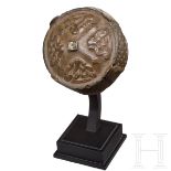 Dosenfibel aus Bronze, wikingisch, 2. Hälfte 9. - 1. Hälfte 10. Jhdt.