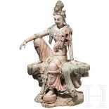 Sitzende Guanyin der südlichen Meere, China, 18. Jhdt.