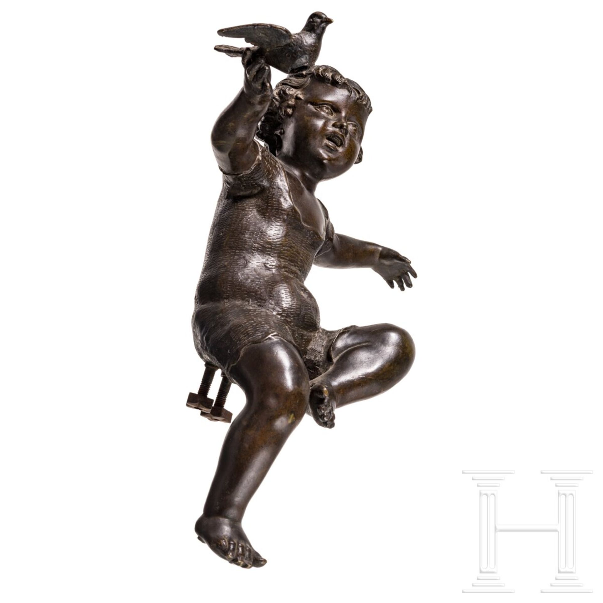 Ein Paar bronzene Putti, Italien, 19. Jhdt. - Image 3 of 6