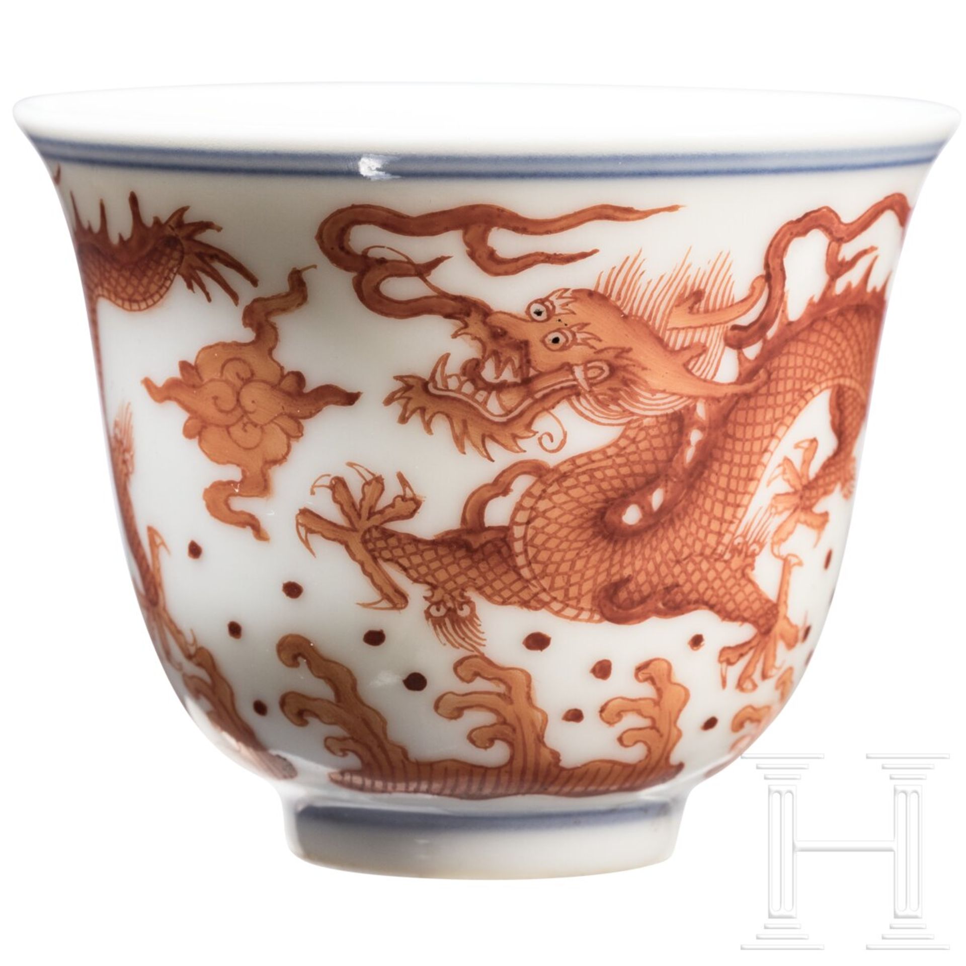 Tasse mit Drachen, China, Guangxu-Marke, aus dieser Periode (1871 - 1908) - Image 2 of 11